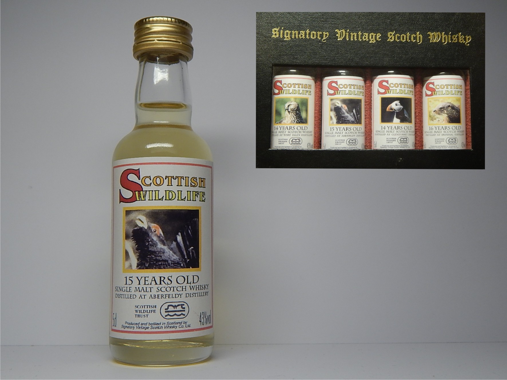 SCOTTISH WILDLIFE SMSW 15yo "Signatory" 5cl 43%vol