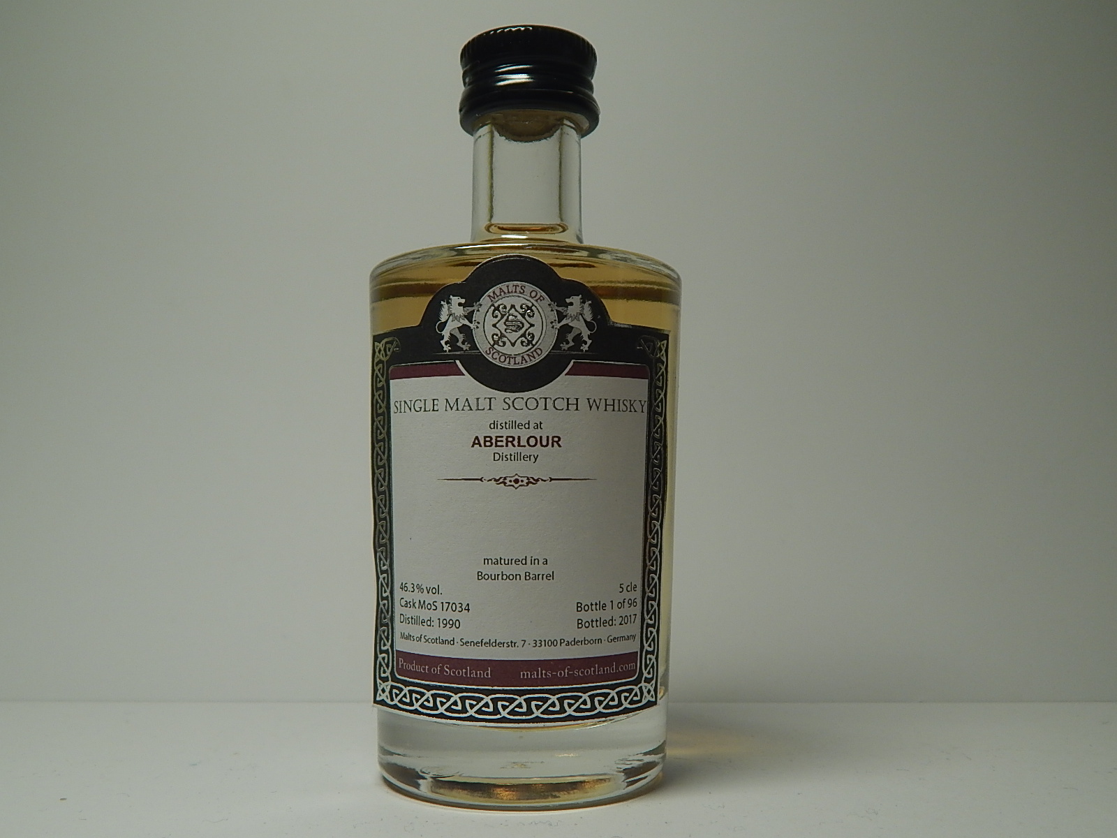 Bourbon Barrel SMSW 17yo 1990-2017 "Malts of Scotland" 5cle 46,3%vol.