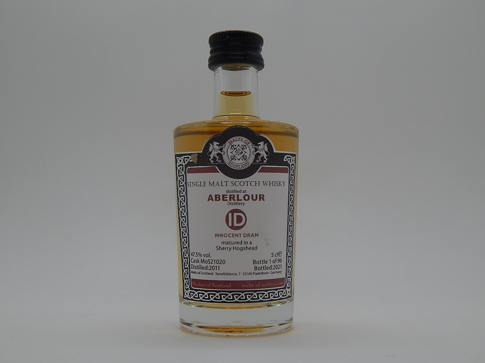 ID SMSW Sherry Hogshead 10yo 2011-2021 "Malts of Scotland" 5cle 47,5%vol. 1/96