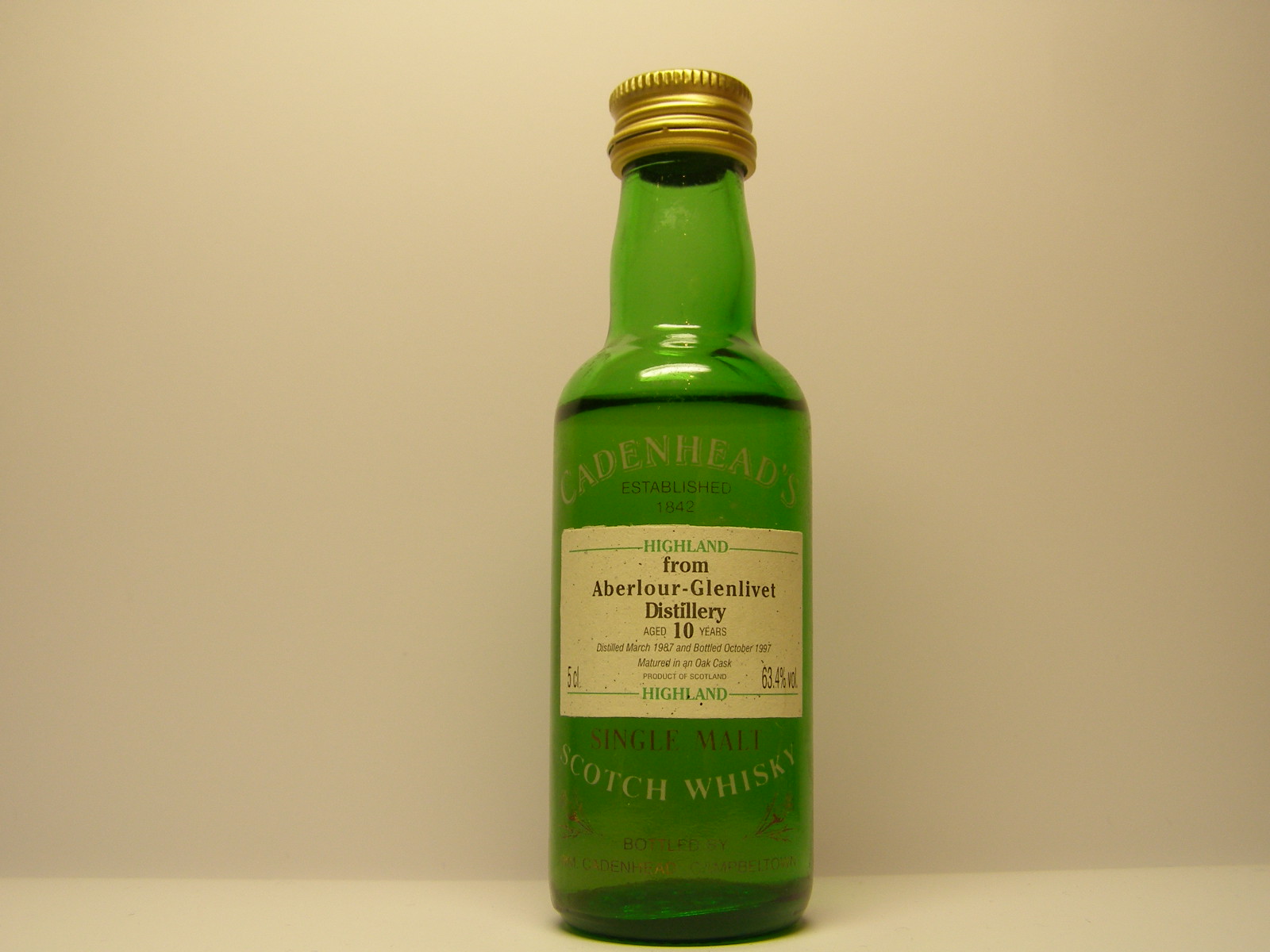 HSMSW 10yo 1987-1997 "Cadenhead´s" 5cl 63,4%vol.