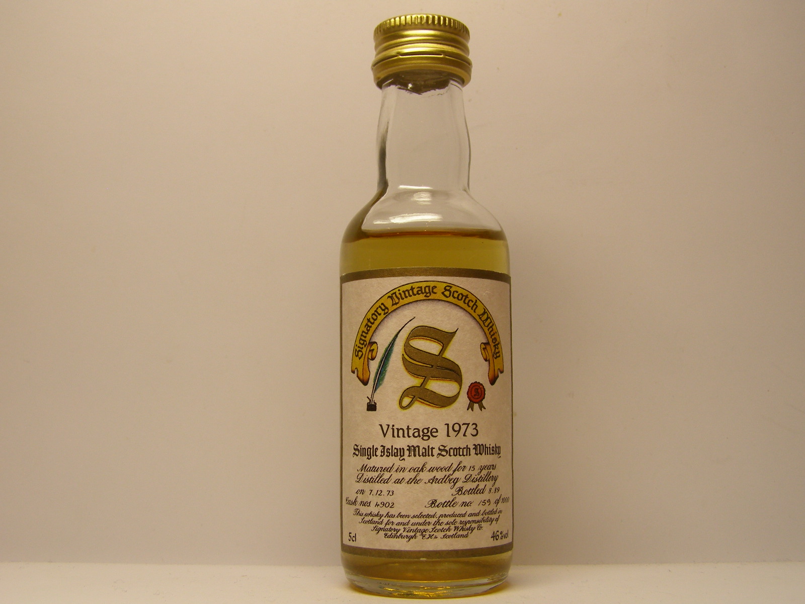 SIMSW 15yo 1973-1989 "Signatory" 5cl 46%vol