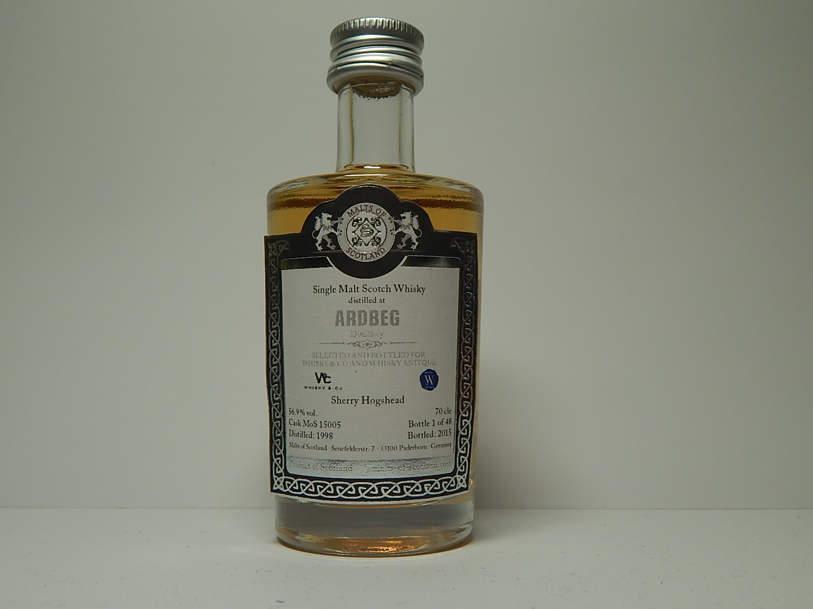 SMSW Sherry Hogdhead 17yo 1998-2015 "Malts of Scotland" 5cle 56,9%vol.