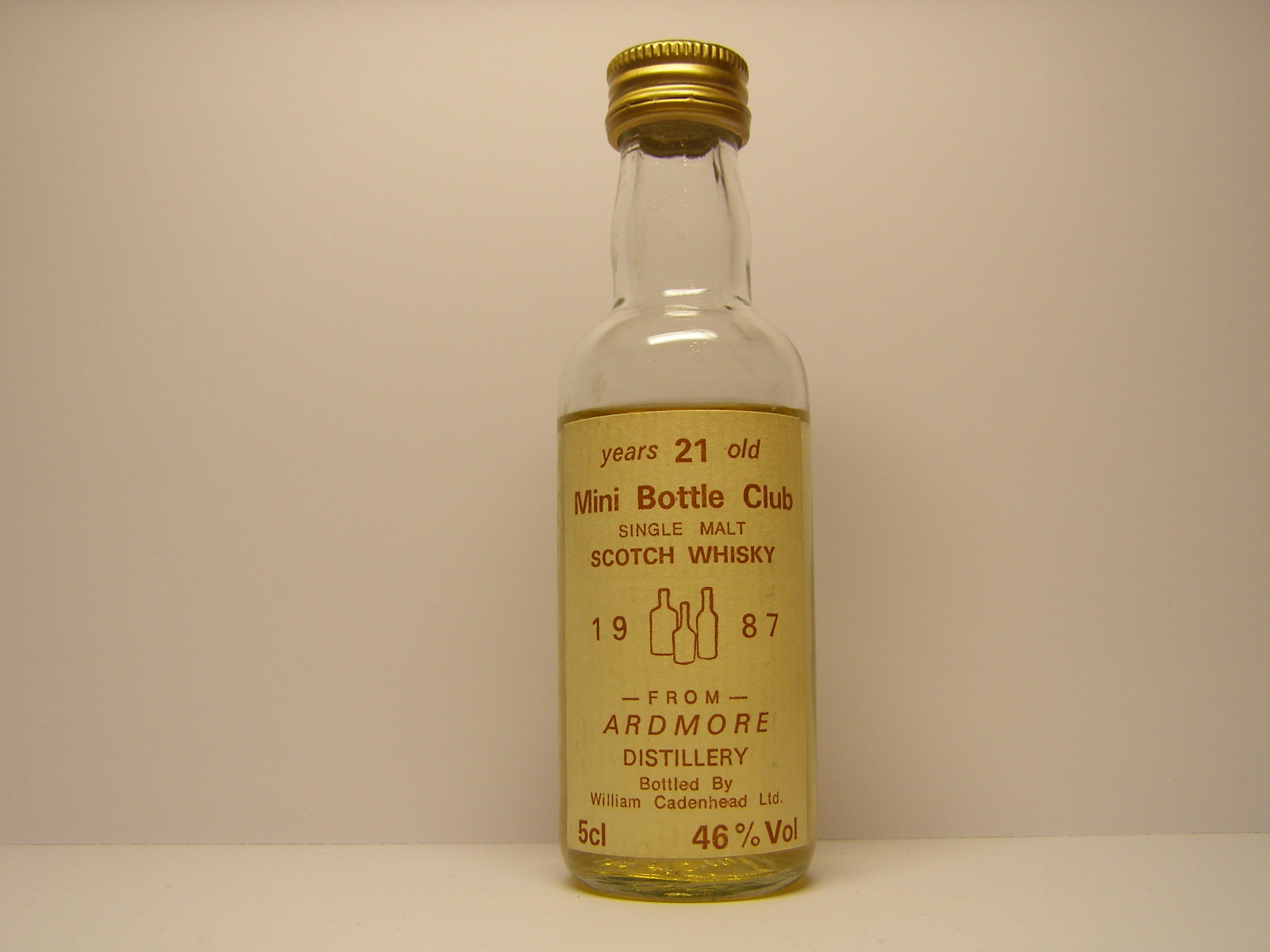 SMSW 21yo 1987 Mini Bottle Club "Cadenhead" 5cl 46%Vol