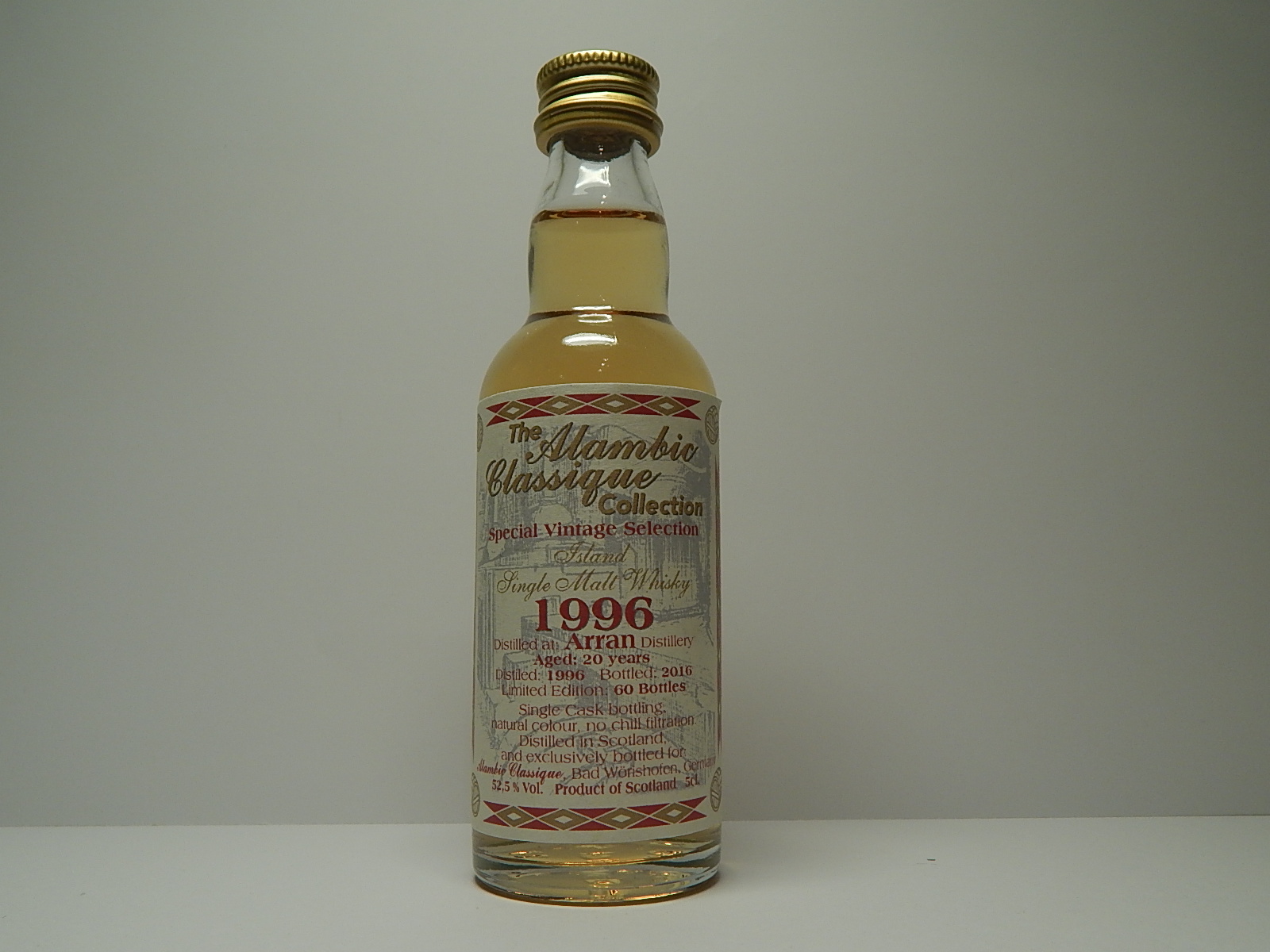 ISMSW 20yo 1996-2016 "Alambic Classique" 5cl. 52,5%Vol.