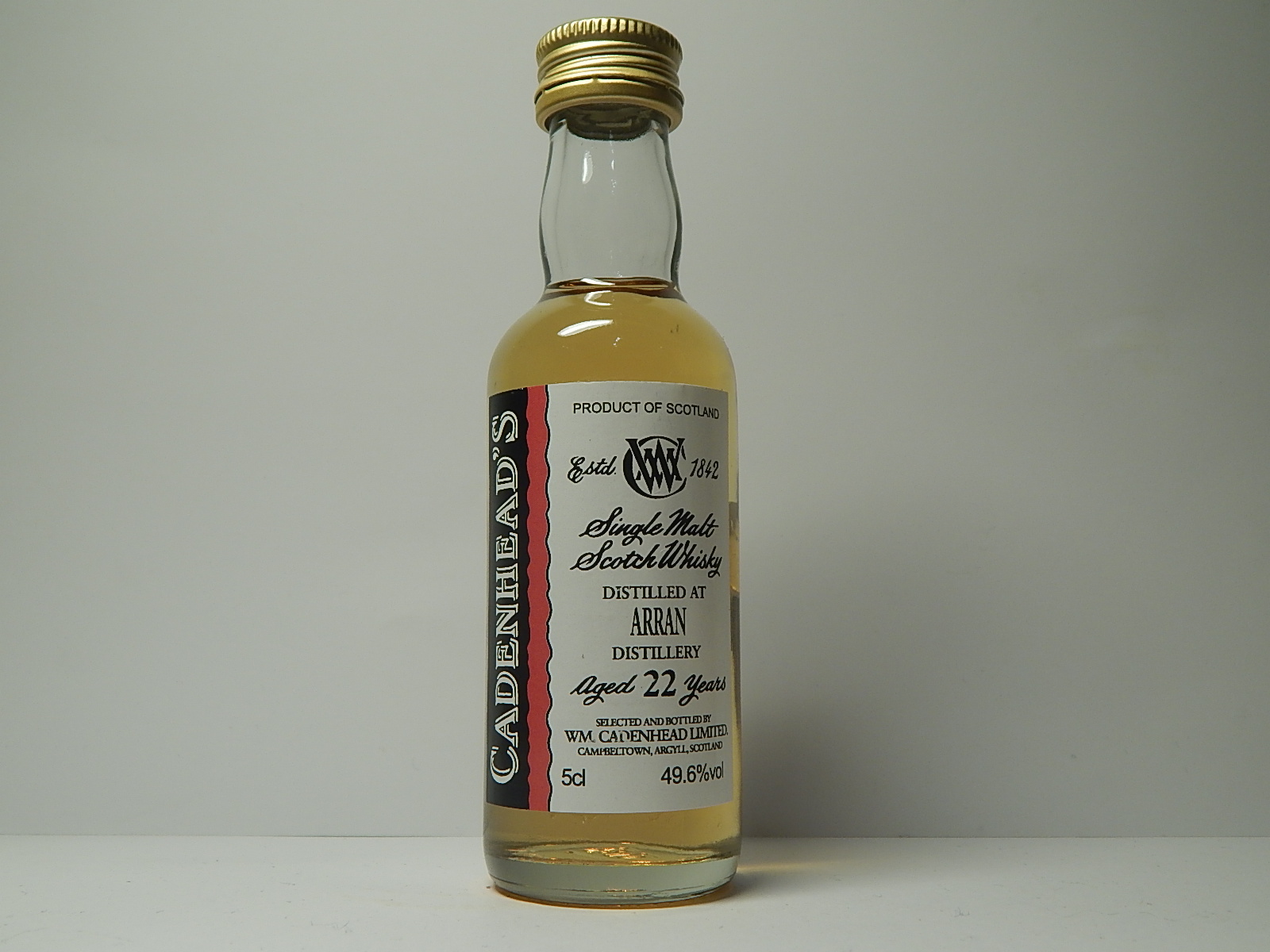 SMSW 22yo "Cadenhead´s" 5cl 49,6%vol