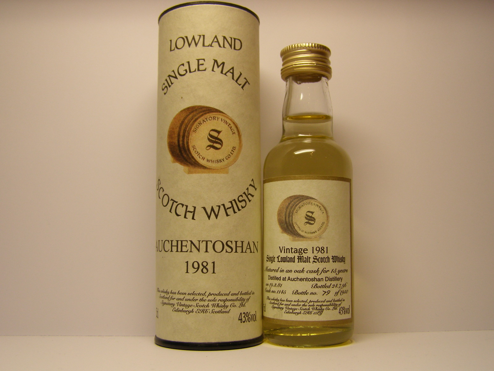 SLMSW 15yo 1981-1996 "Signatory" 5cl 43%vol