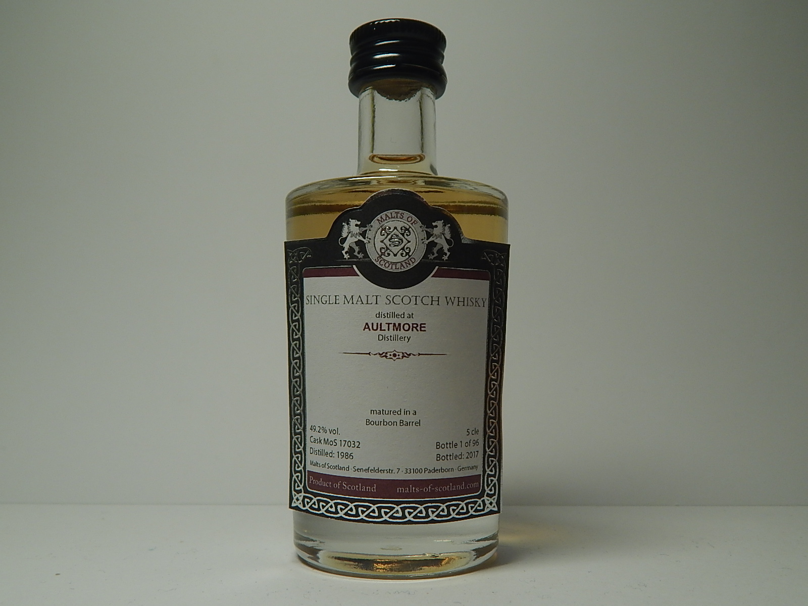 Bourbon Barrel SMSW 31yo 1986-2017 "Malts of Scotland" 5cle 49,2%vol.