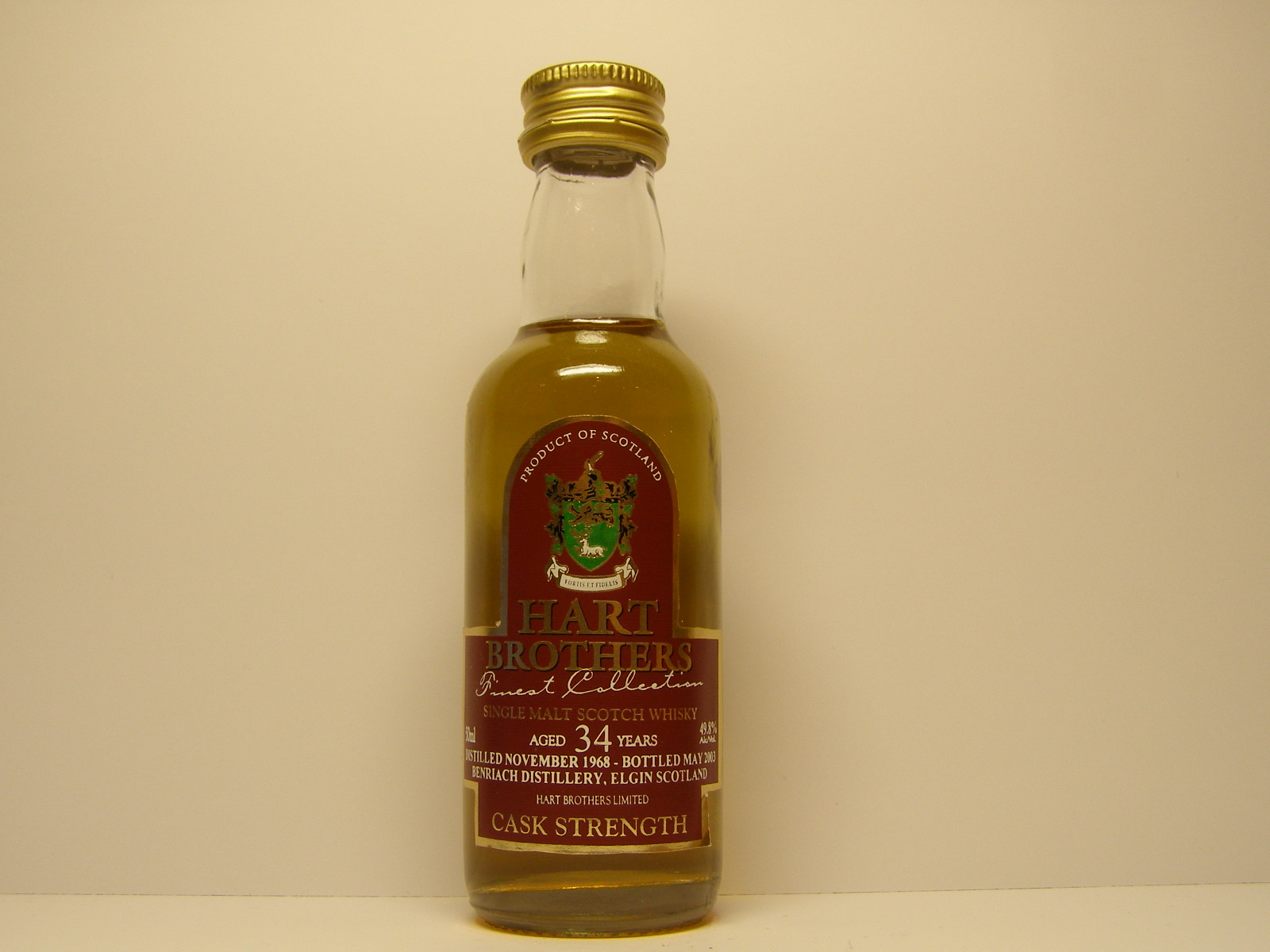 SMSW 34yo 1968-2003 "Hart Brothers" 50ml 49,8%Alc/Vol.