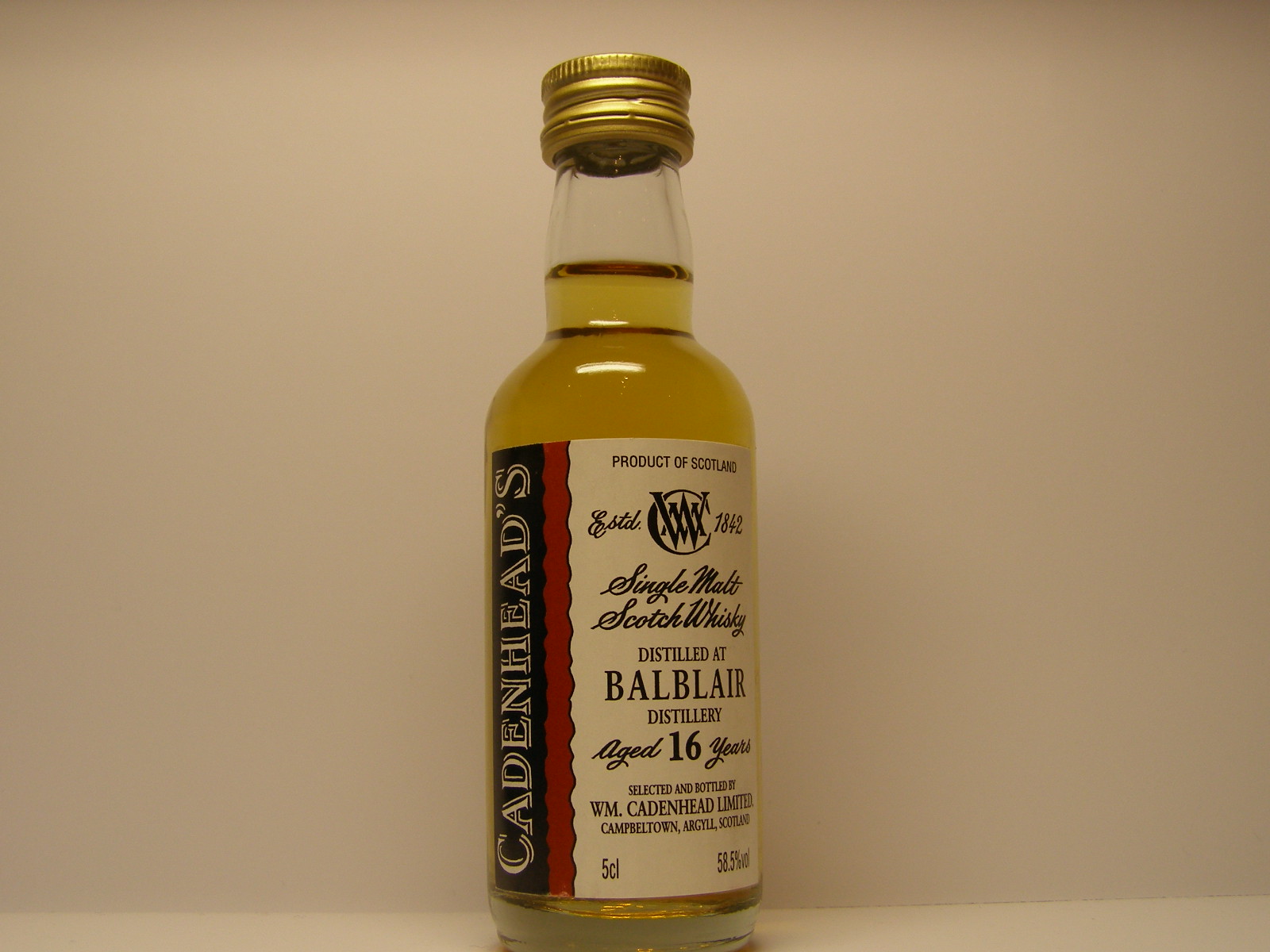 SMSW 16yo "Cadenhead´s" 5cl 58,5%vol