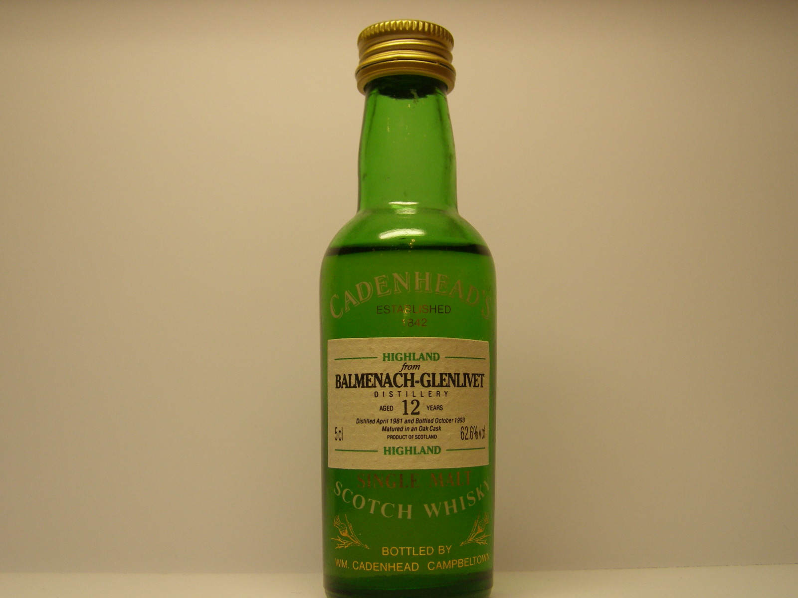 SMSW 12yo 1981-1993 "Cadenhead´s" 5cl 62,6%vol