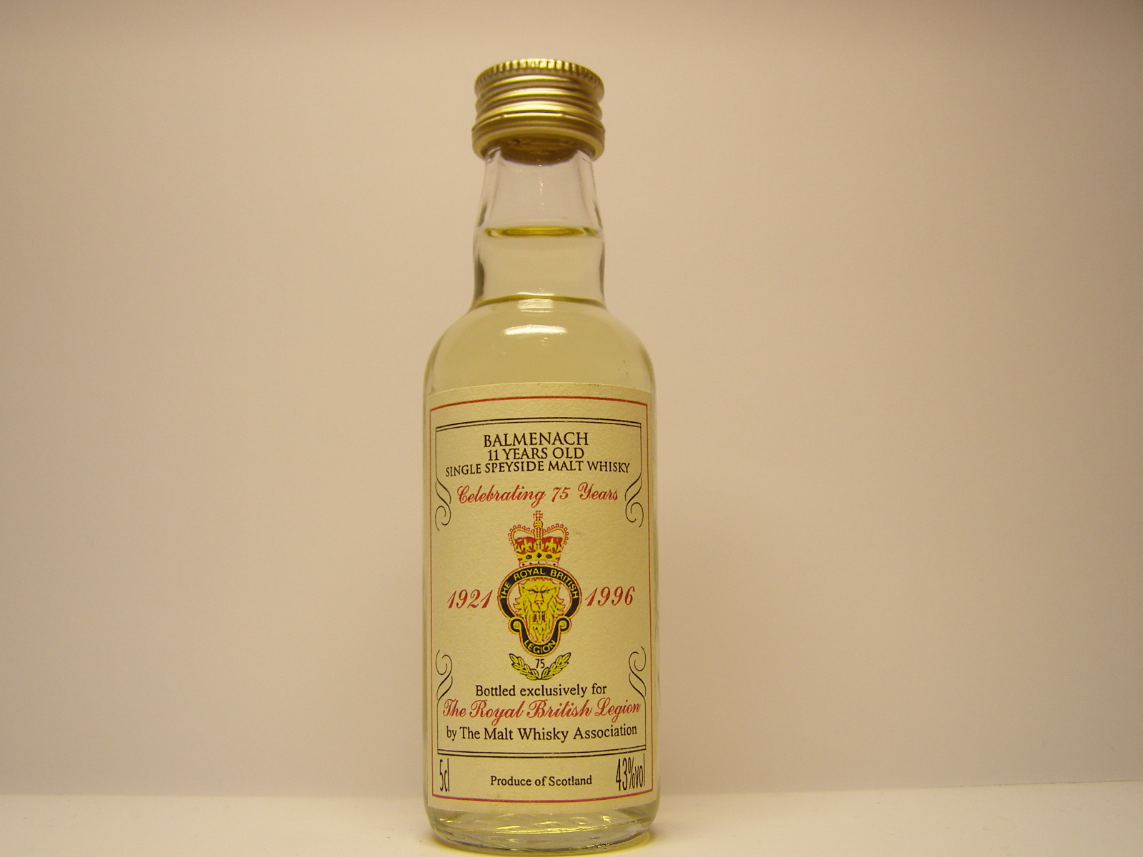 ROYAL BRITISH LEGION SSMW 11yo 5cl 43%vol