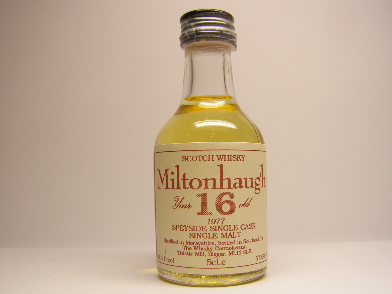 MILTONHAUGH SSCSMSW 16yo 1977 5cl.e 57,9%Vol. 101,3´Proof