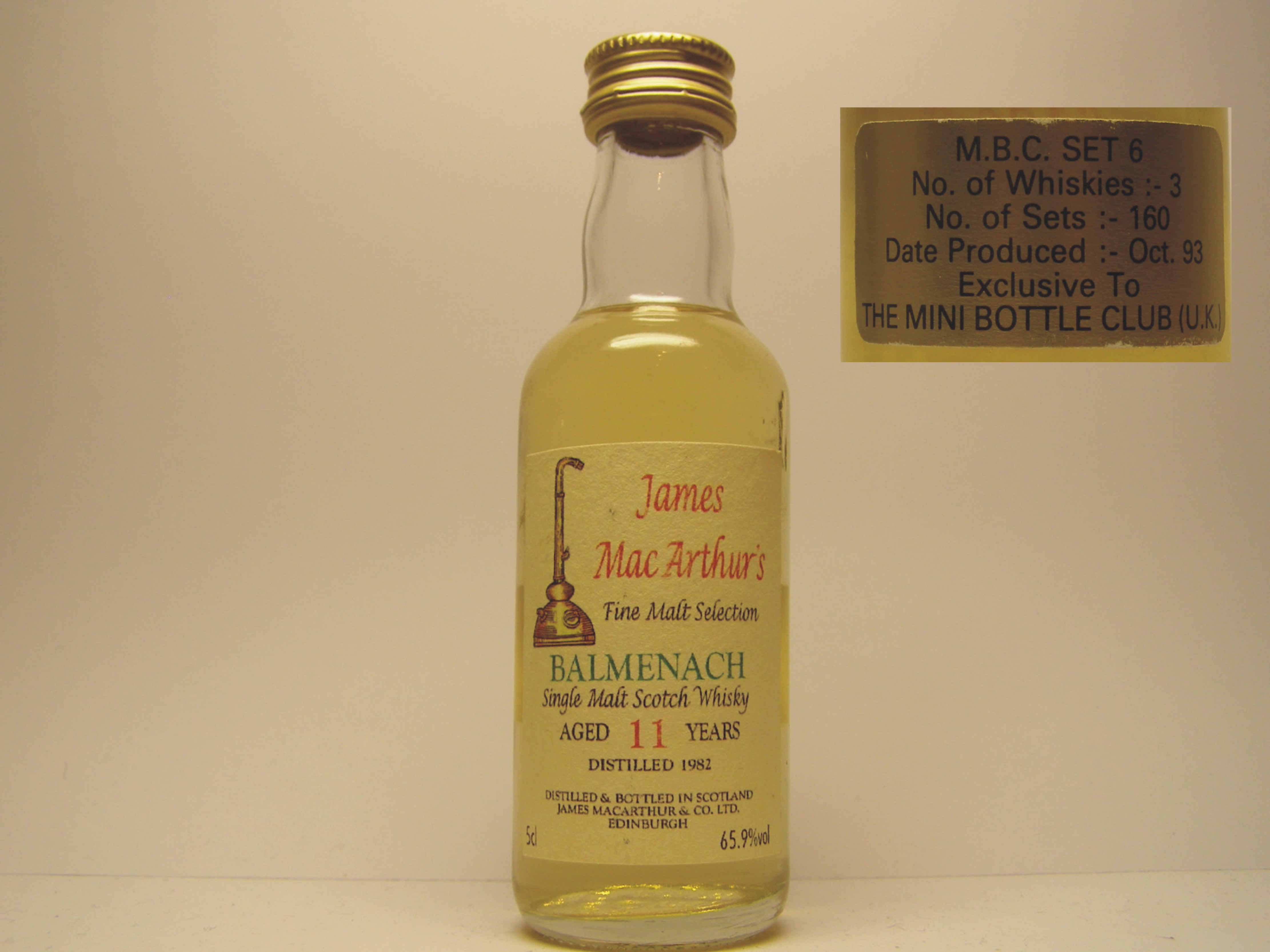 SMSW 11yo 1982 "James MacArthur´s" 5cl 65,9%vol