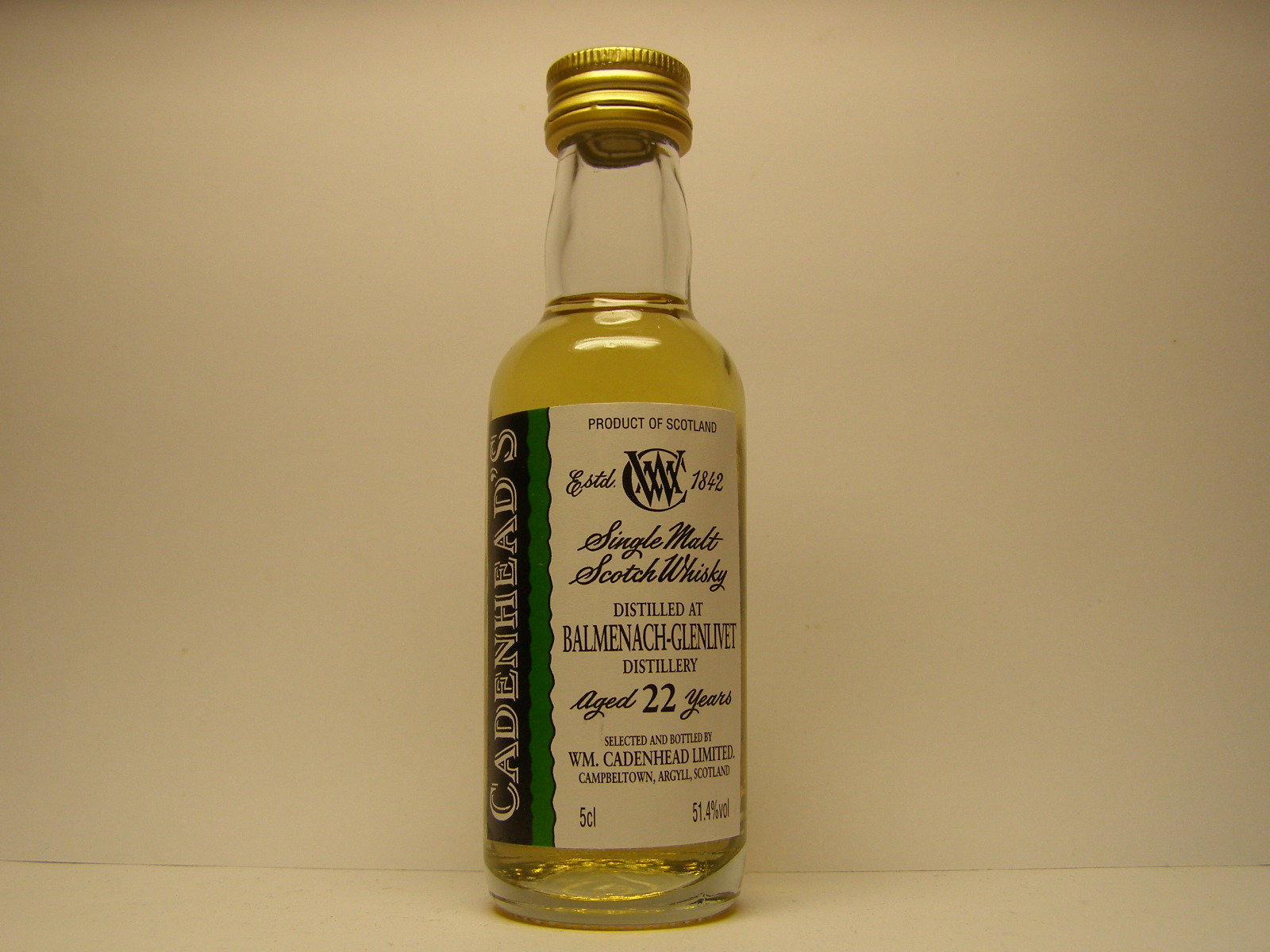 GLENLIVET SMSW 22yo "Cadenhead´s" 5cl 51,4%vol 