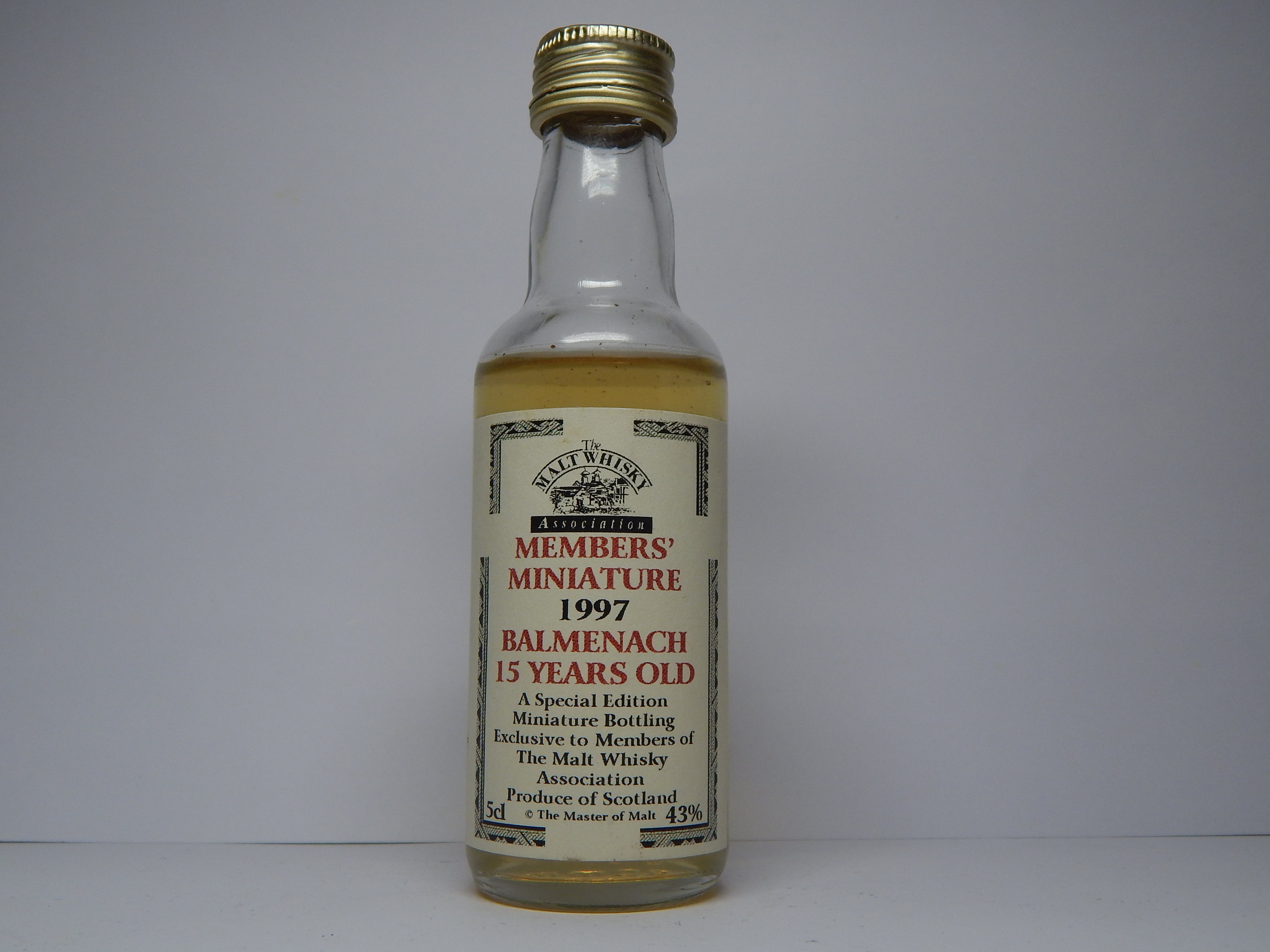 MEMBERS´MINIATURE 1997 MW 15yo "Master of Malt" 5cl 43%