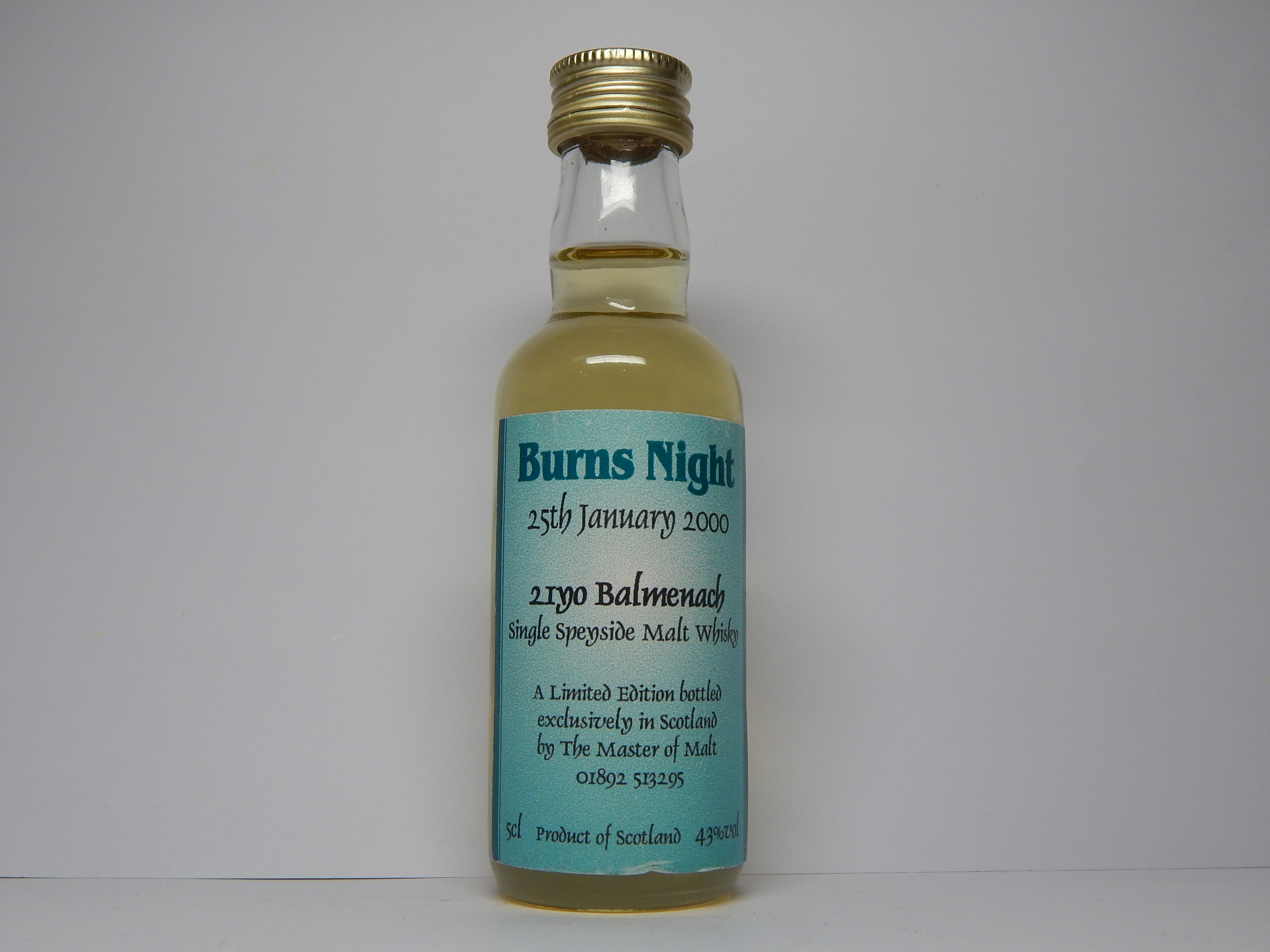 BURNS NIGHT SSMW 21yo "Master of Malt" 5cl 43%vol