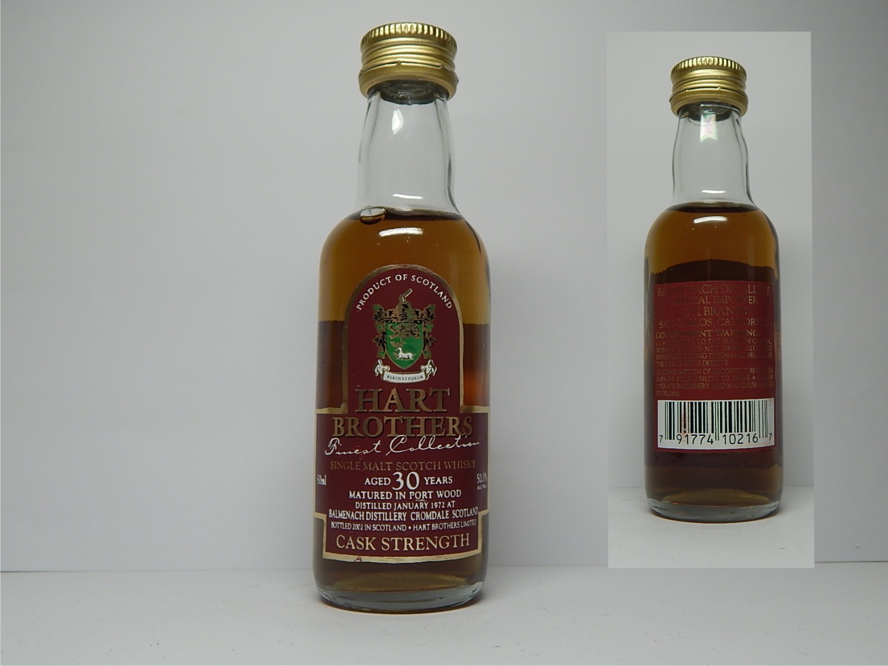 SMSW 30yo 1972 "Hart Brothers" 50ml 50,1%Alc/Vol.