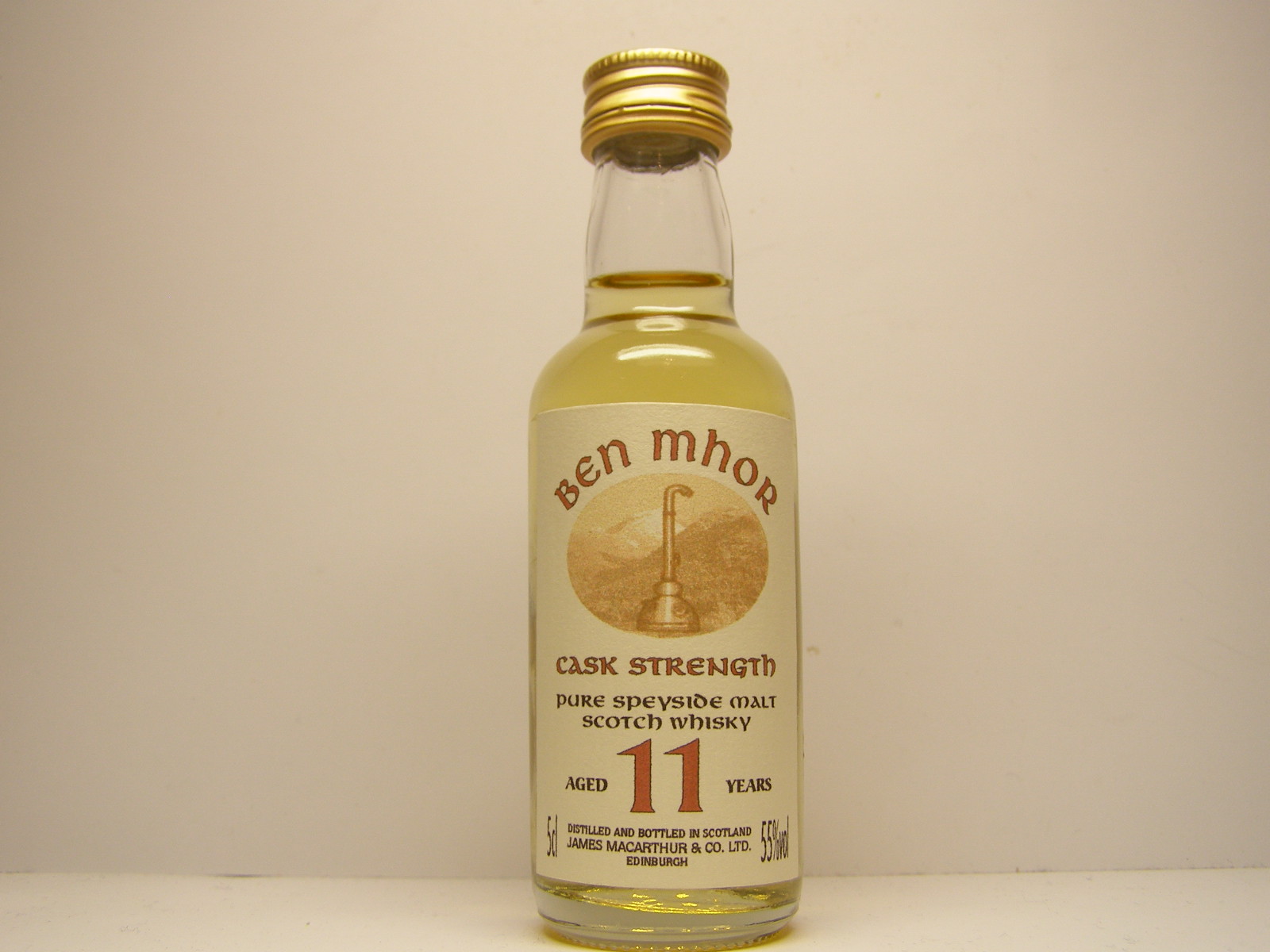 BEN MHOR PSMSW 11yo "James MacArthur´s" 5cl 55%vol