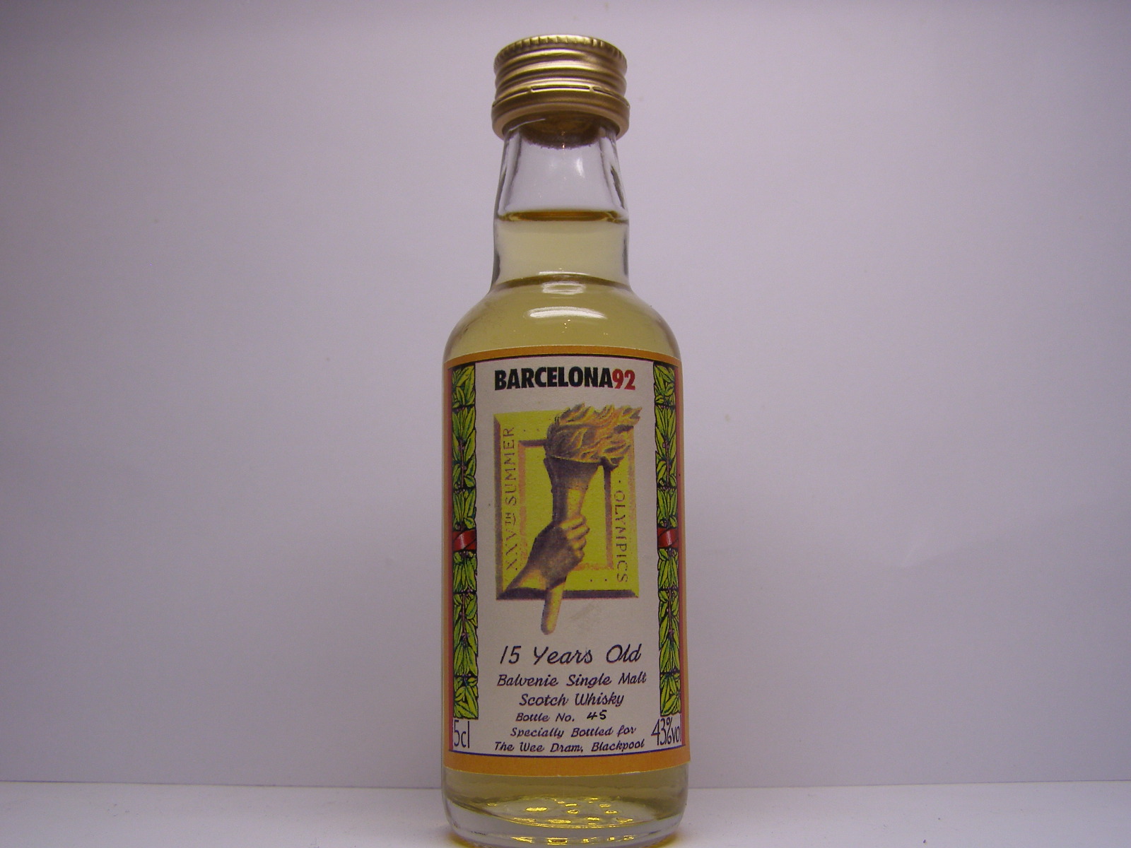 BARCELONA 92 SMSW 15yo 5cl 43%vol