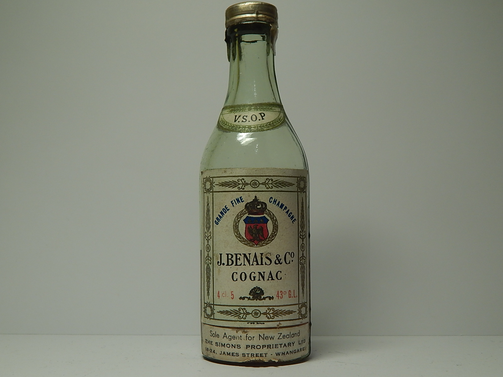 BENAIS & Co. VSOP Grande Fine Champagne Cognac "New Zeland"