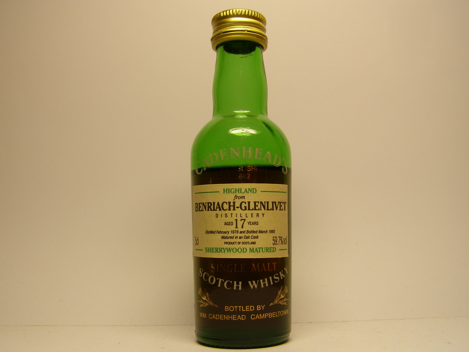 HSMSW 17yo 1978-1995 "Cadenhead´s" 5cl 59,7%vol