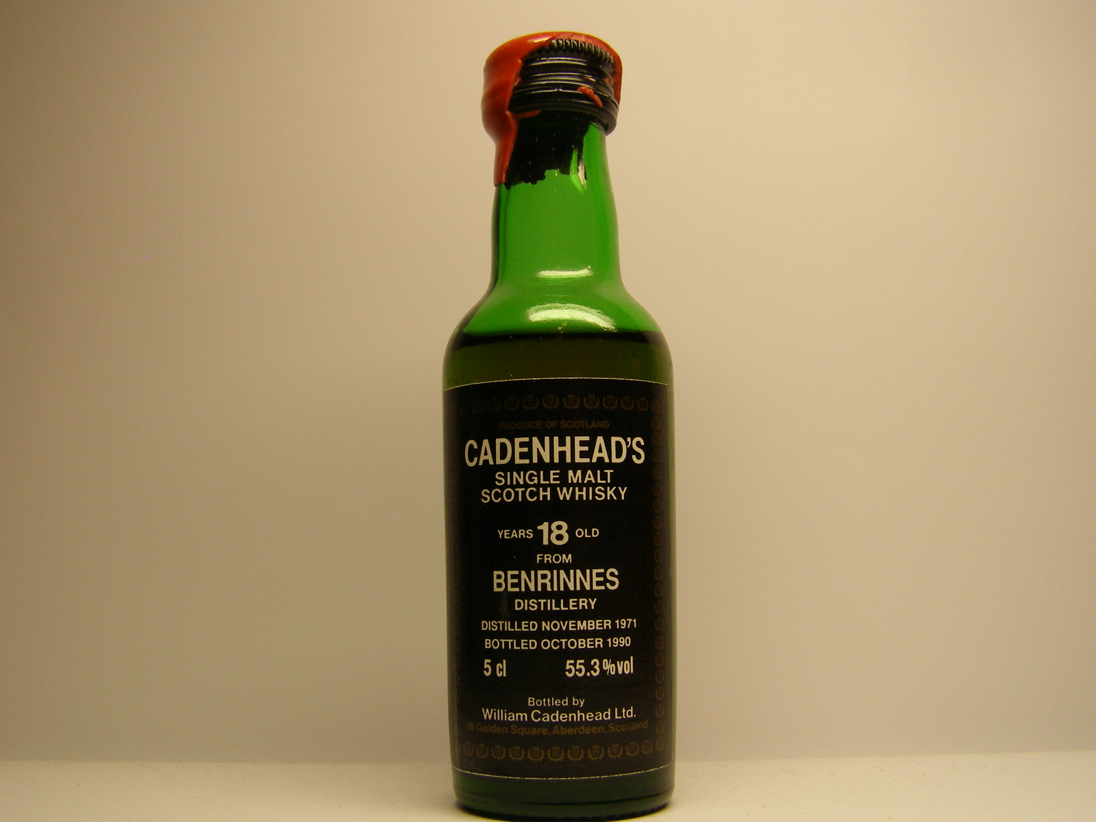 SMSW 18yo 1971-1990 "Cadenhead´s" 5cl 55,3%vol