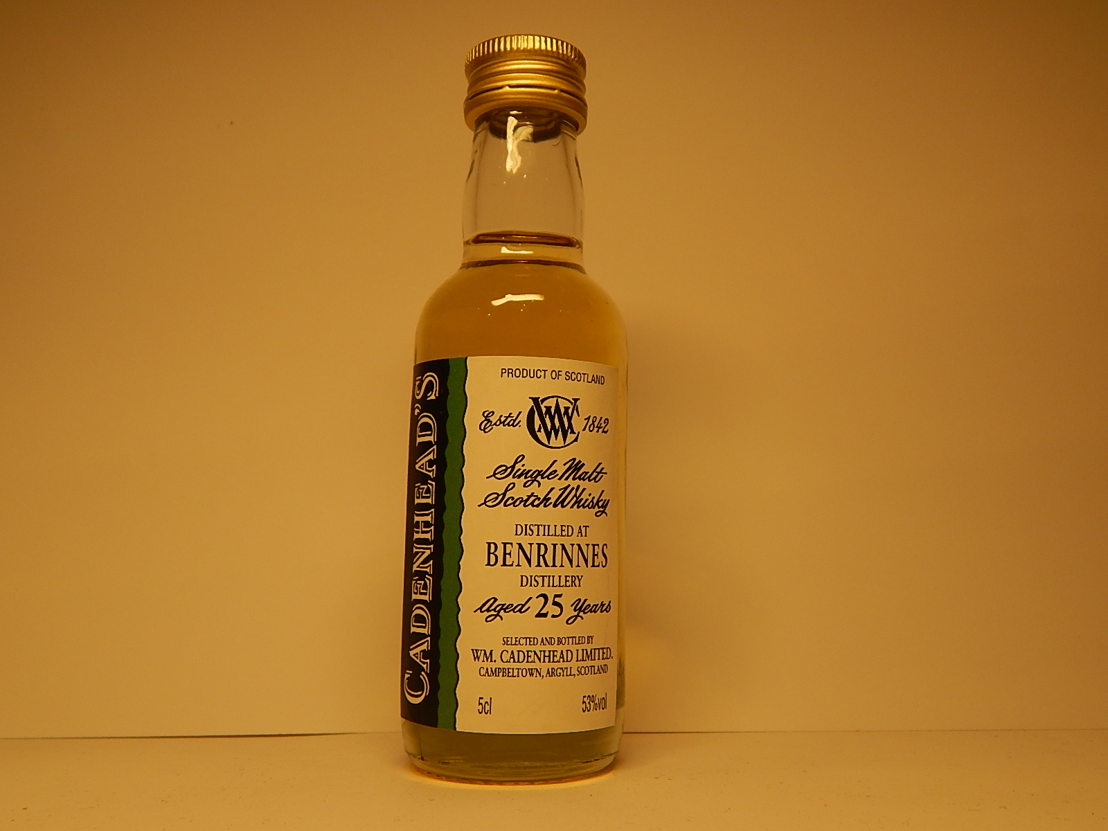 SMSW 25yo "Cadenhead´s" 5cl 53%vol