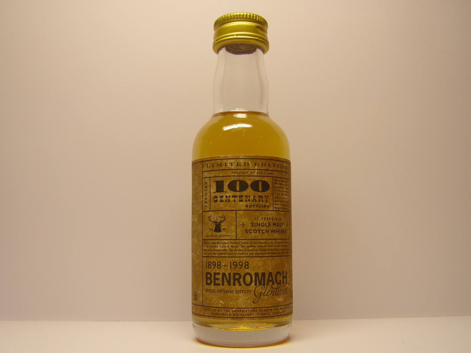 100 CENTENARY SMSW 17yo 5cl 43%vol