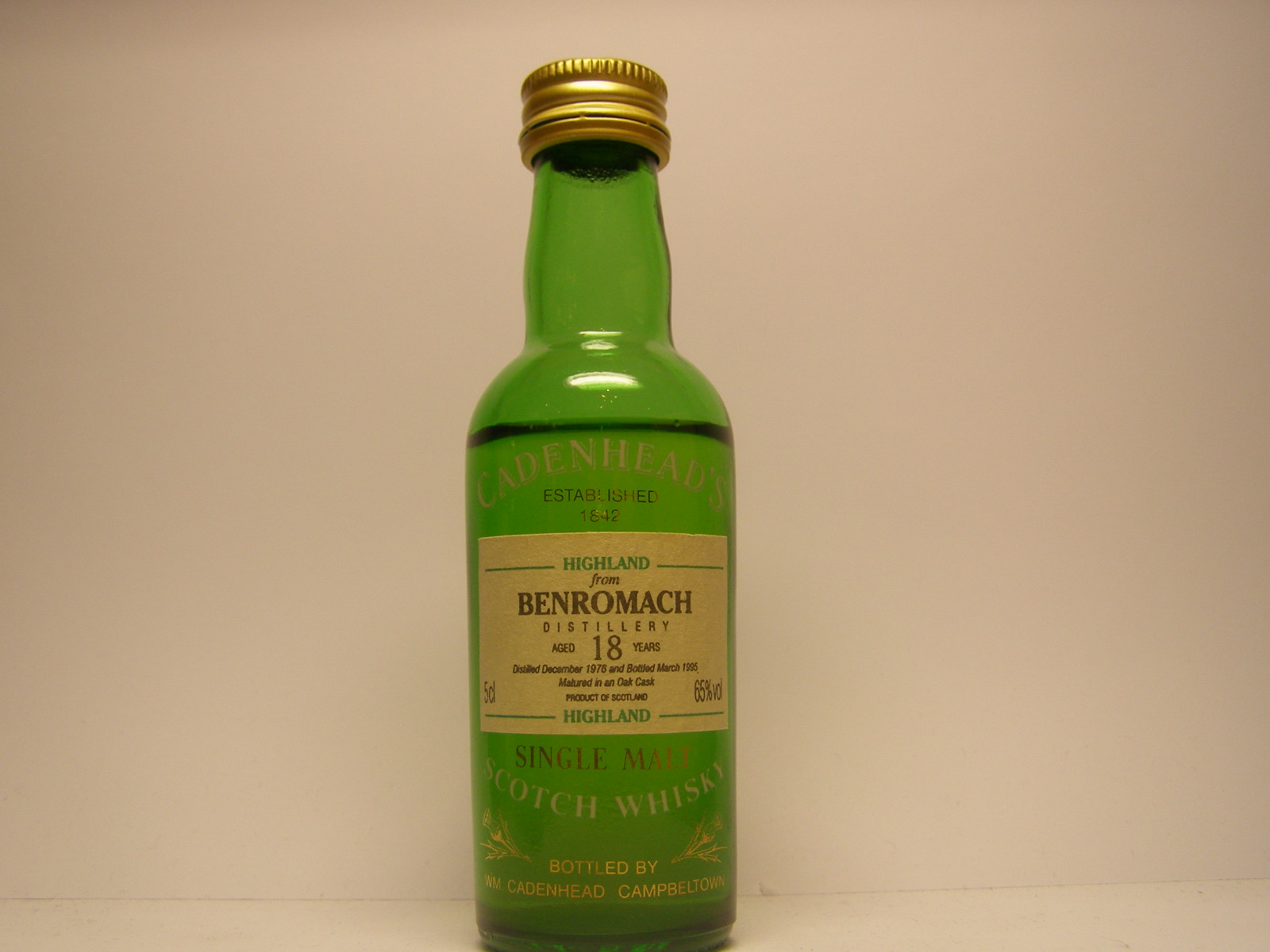 HSMSW 23yo 1976-1995 "Cadenhead´s" 5cl 65%vol