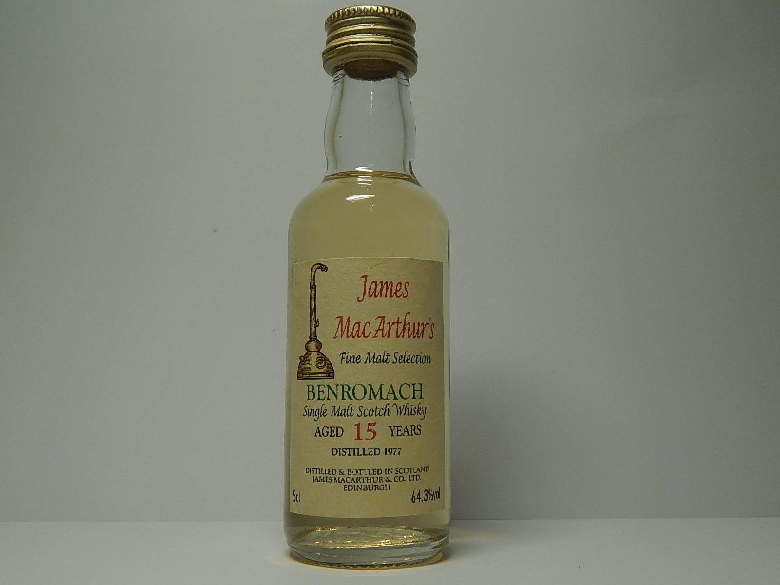 SMSW 15yo 1977 "James MacArthur´s" 5cl 64,3%vol