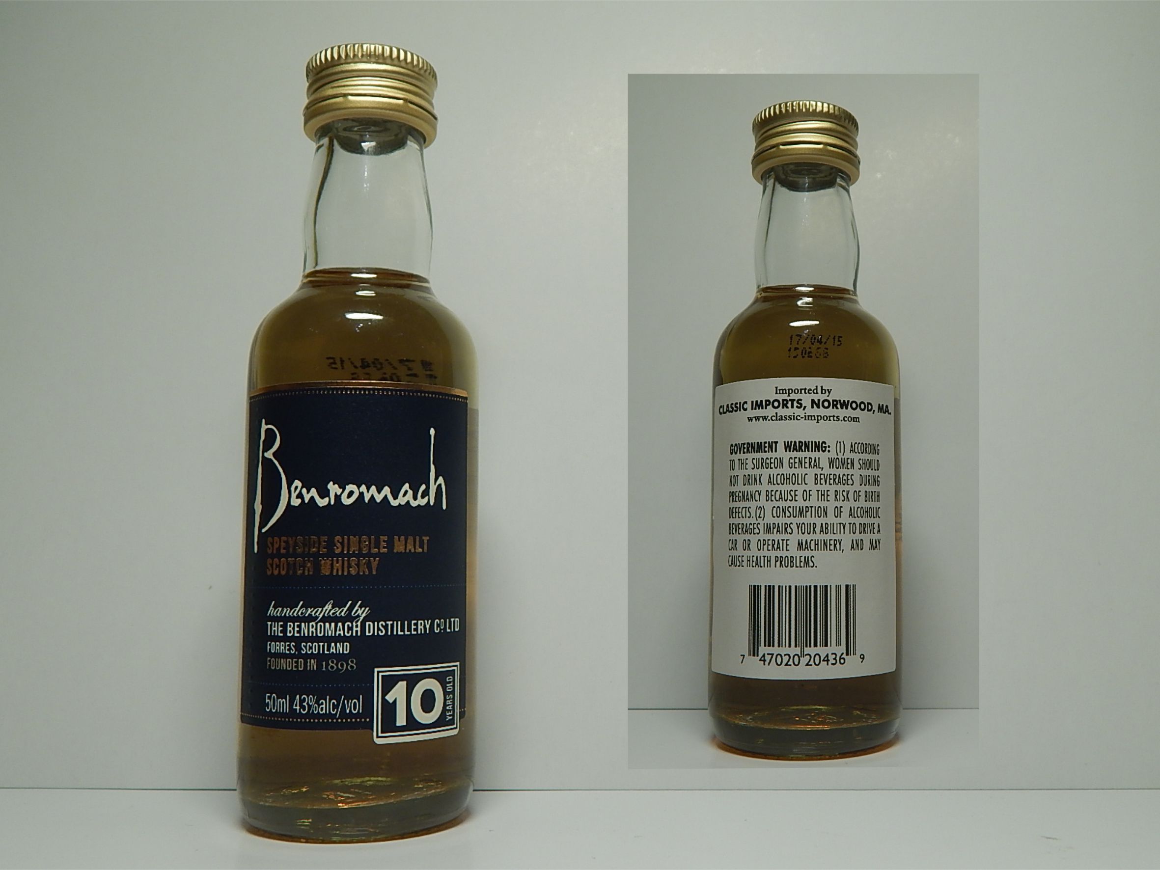 SSMSW 10yo 50ml 43%alc/vol "USA"