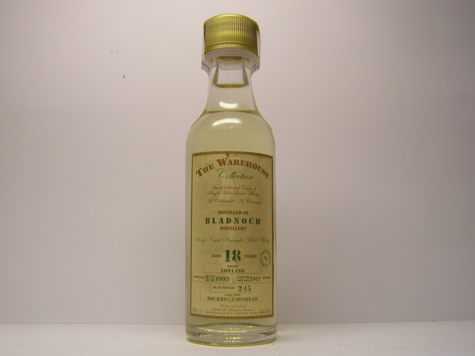 SCSMW 18yo 1993-2011 "The Warehouse Collection" 5cl 54,0%