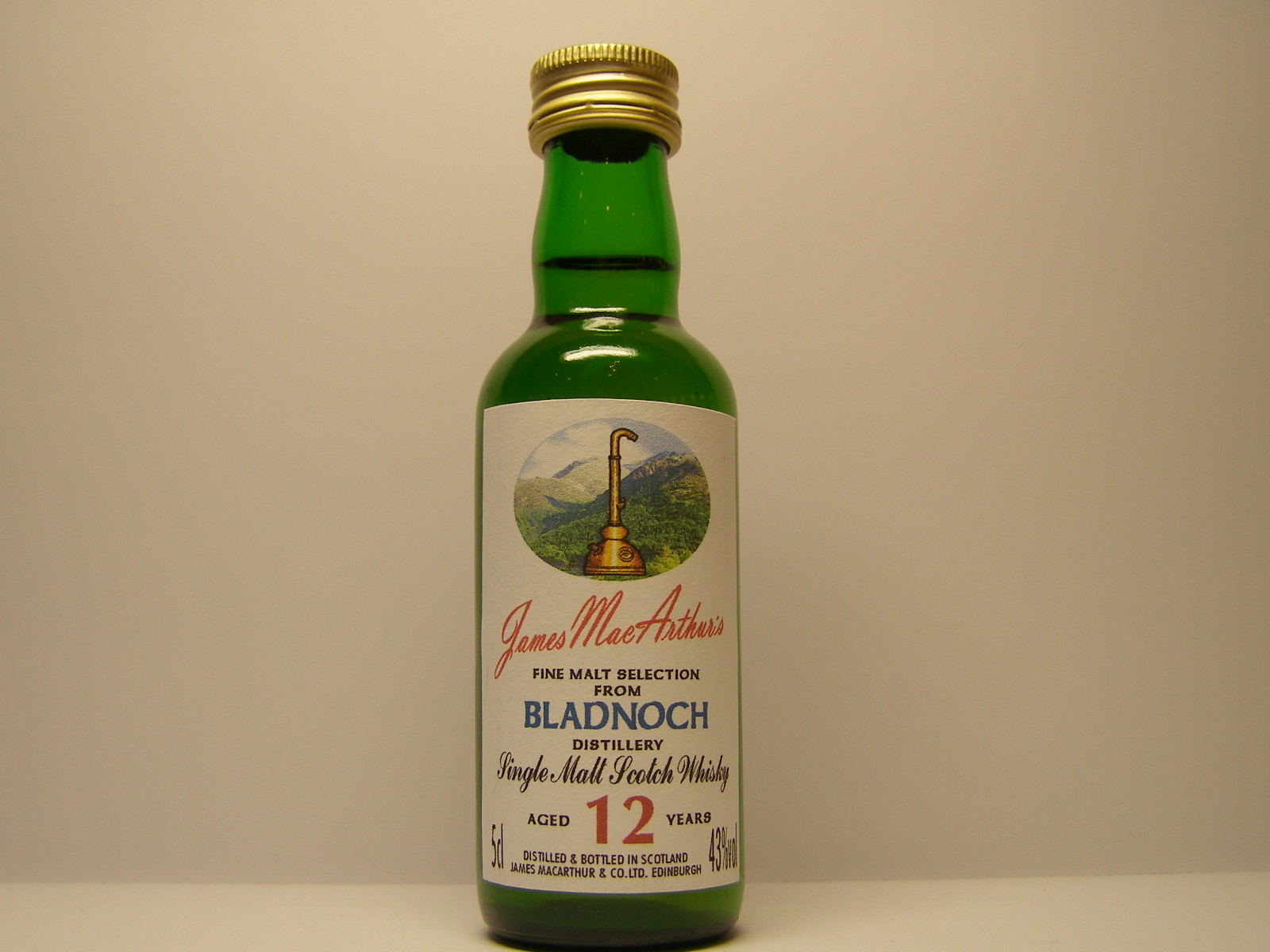 SMSW 12yo "James MacArthur´s" 5cl 43%vol