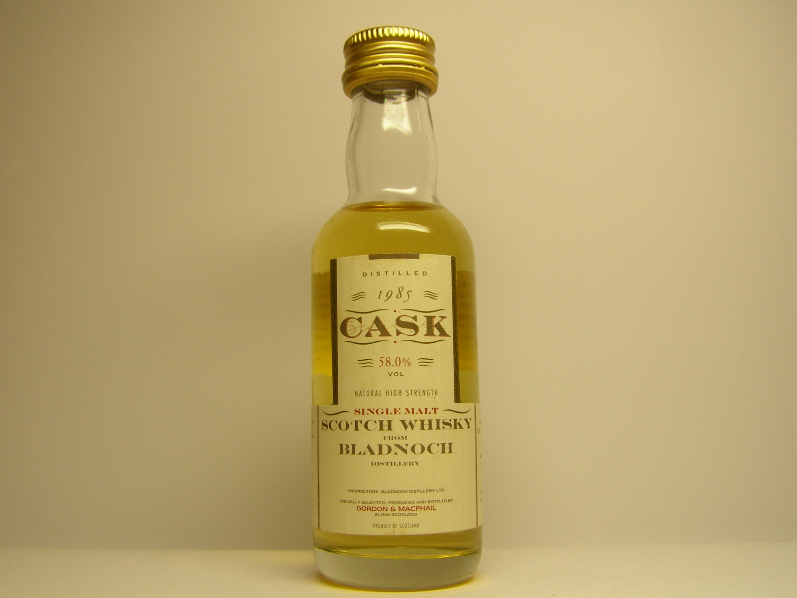 SMSW 9yo 1985-1995 "G&M Cask" 5cl 58%VOL