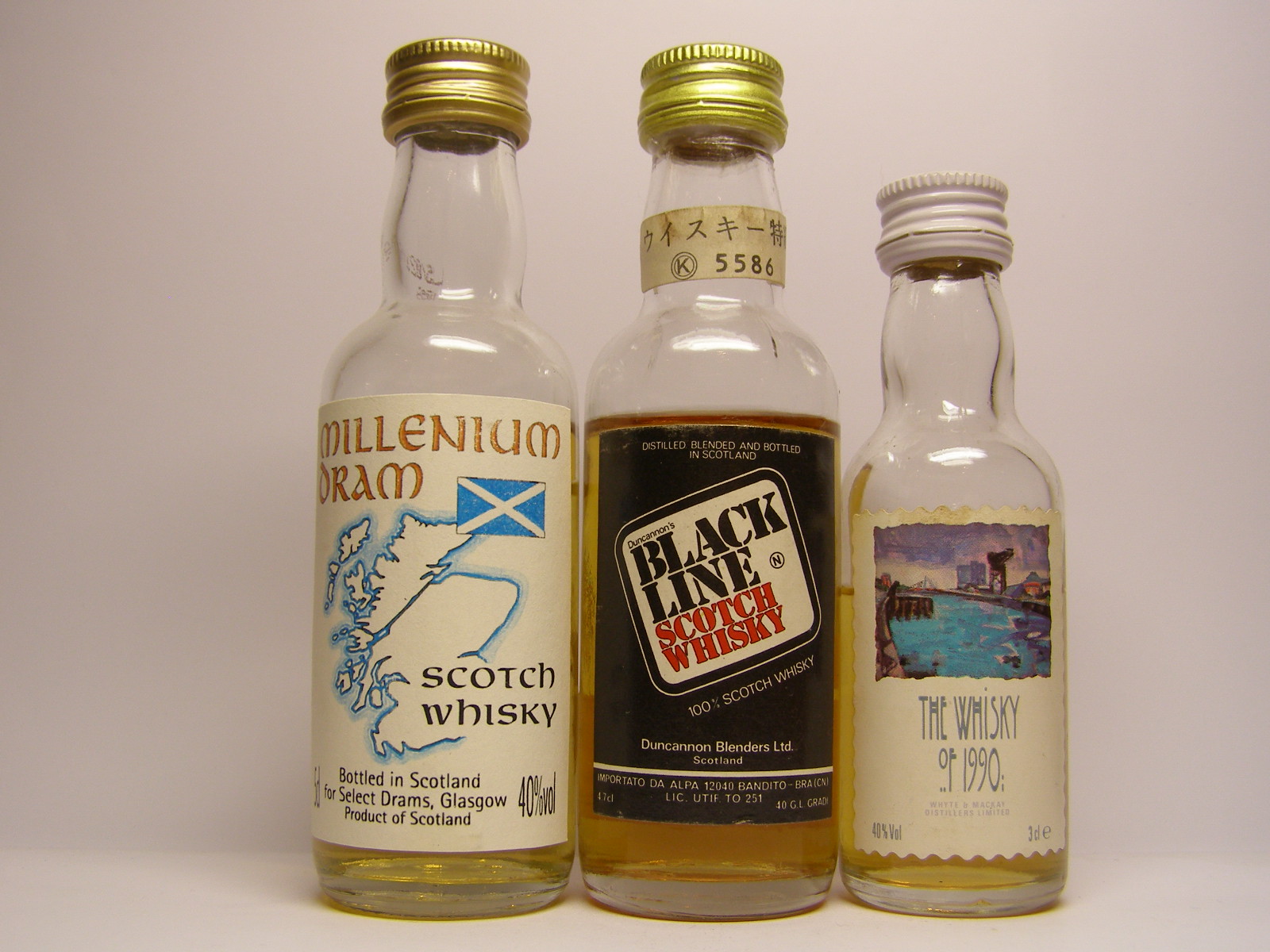 MILLENIUM DRAM , BLACK LINE , The WHISKY of 1990