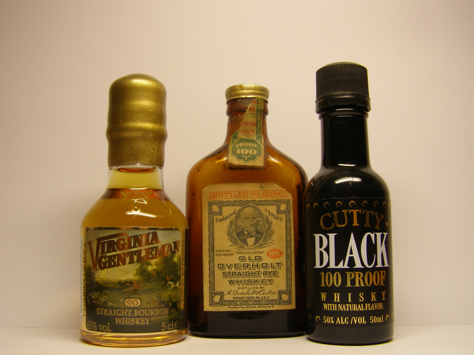 VIRGINIA GENTLEMAN , OLD OVERHOLT , CUTTY BLACK