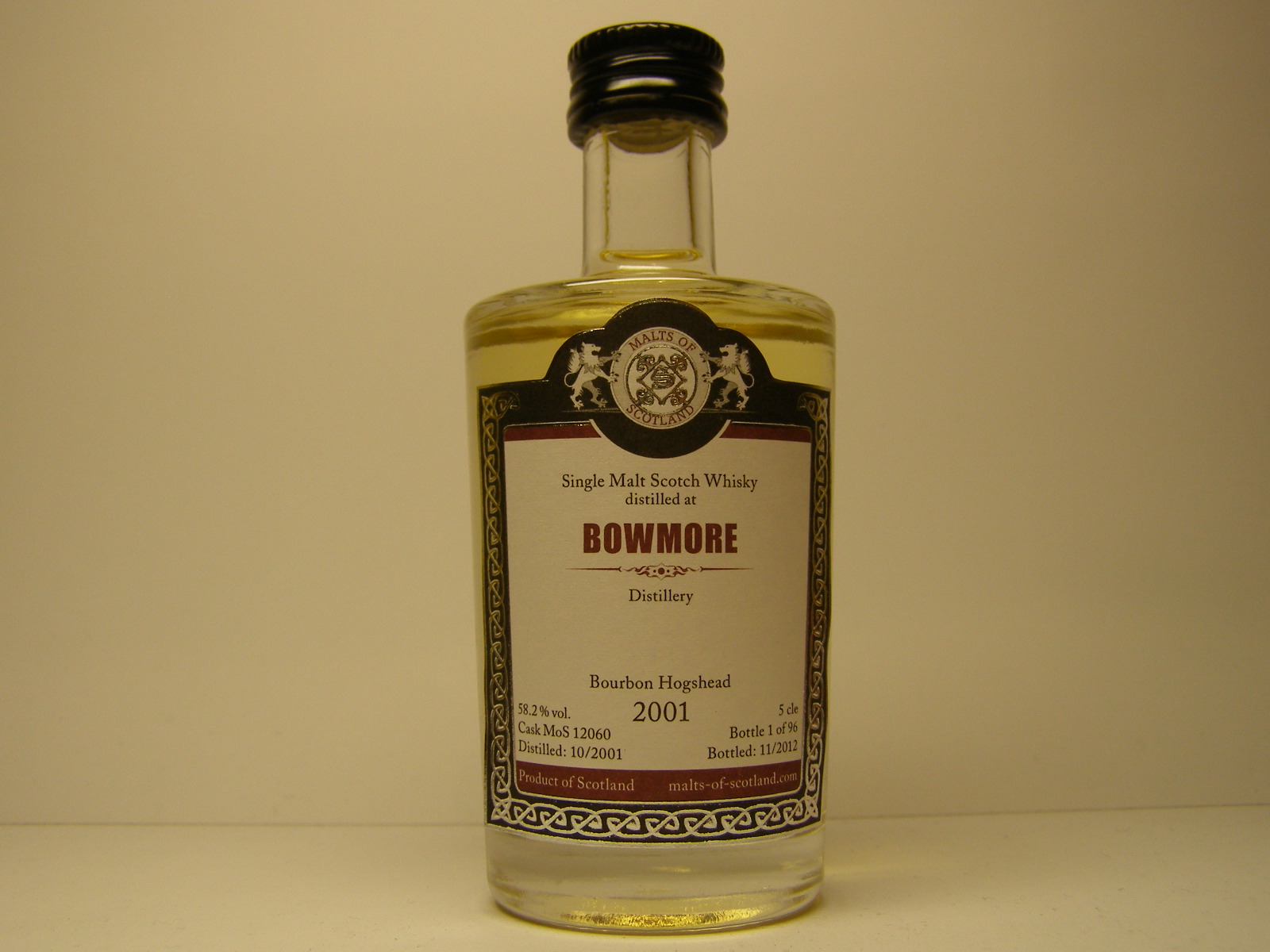 SMSW 12yo 11yo 2001-2012 "Malts of Scotland" 5cle 58,2%vol.