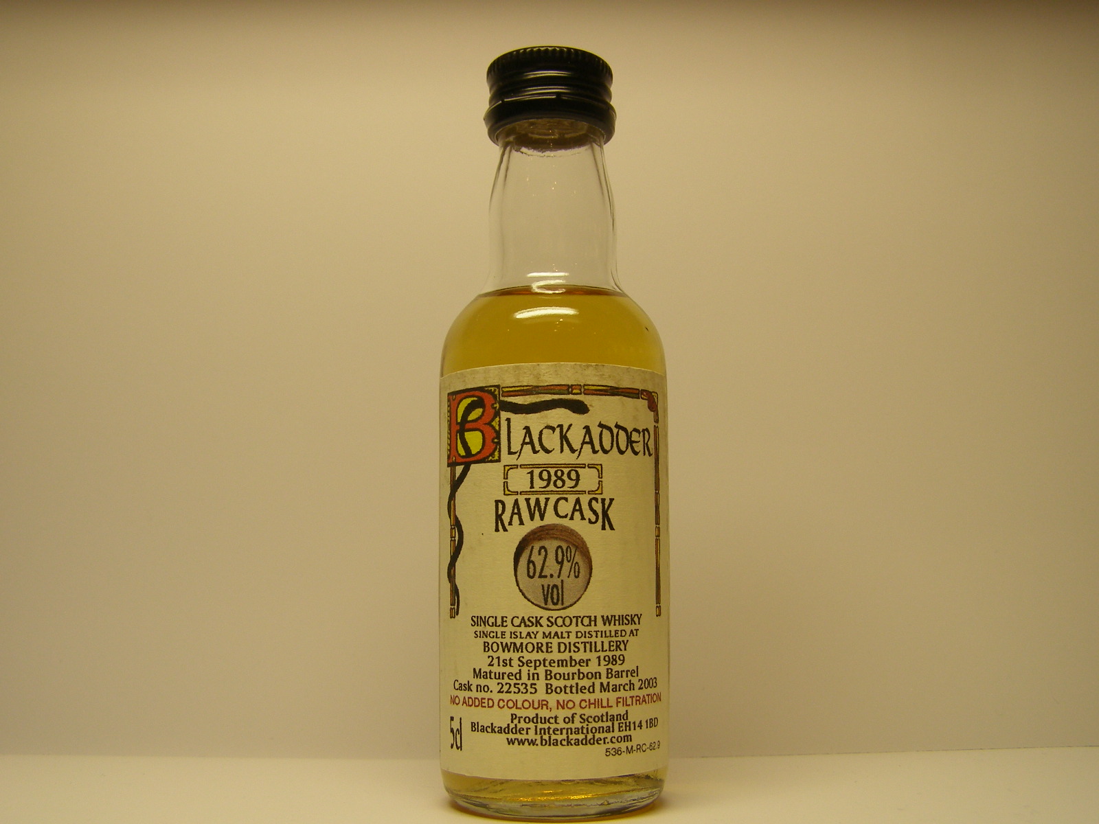 SCSW SHM 1989-2003 "Blackadder" 5cl 62,9%vol