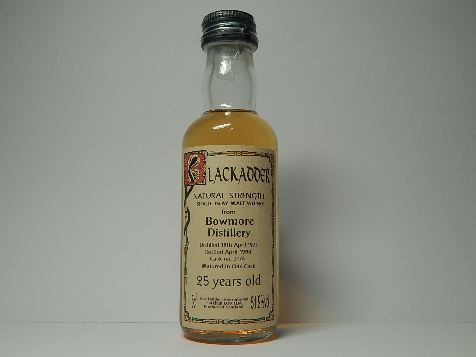 Matured in Oak Cask SIMW 25yo 1973-1998 "Blackadder" 5cl 51,2%vol