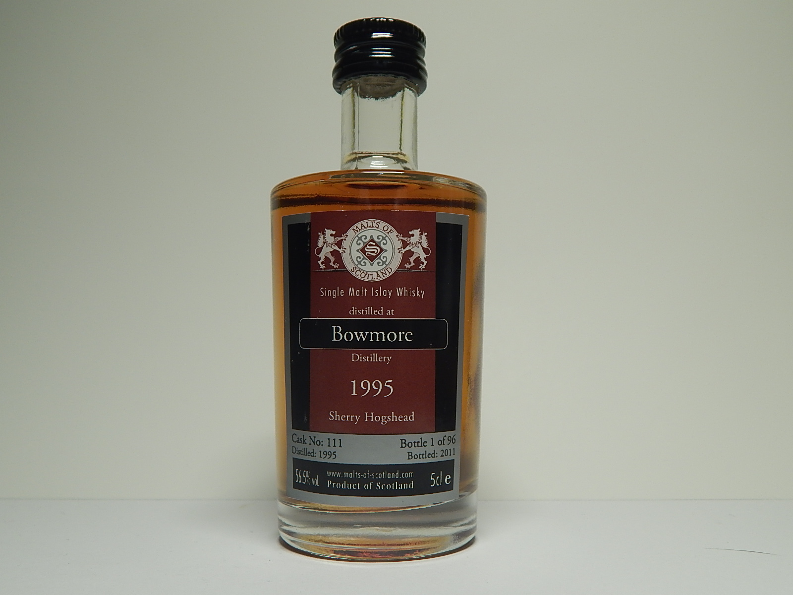 SMSW Sherry Hogshead 16yo 1995-2011 "Malts of Scotland" 5cle 56,5%vol. 1/96