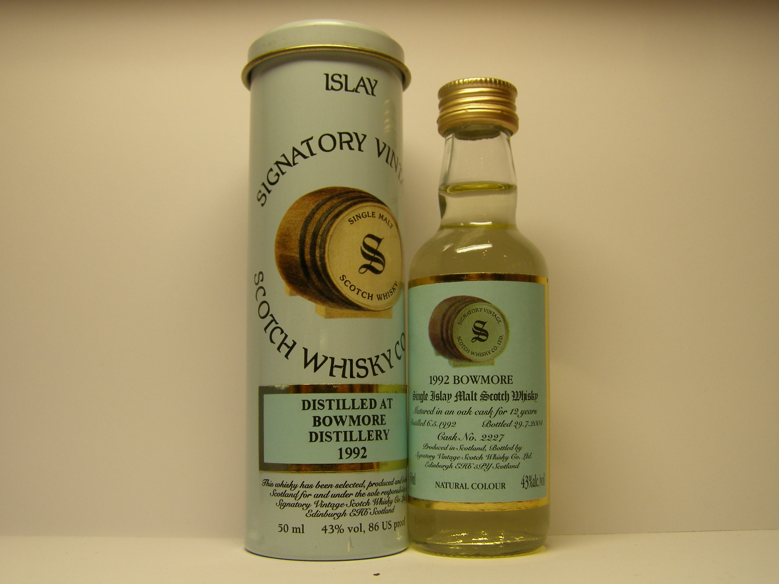 SIMSW 12yo 1992-2004 "Signatory" 50ml 43%alc./vol.