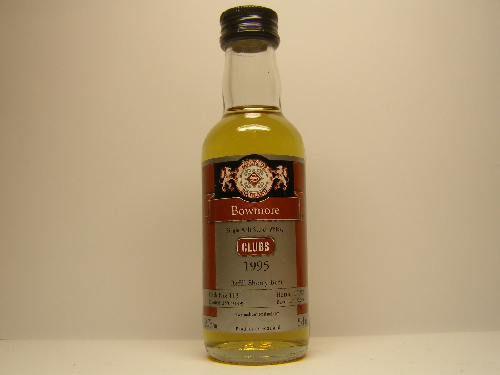 SMSW 1995-2009 "Malts of Scotland" 5cle 56,7%vol.