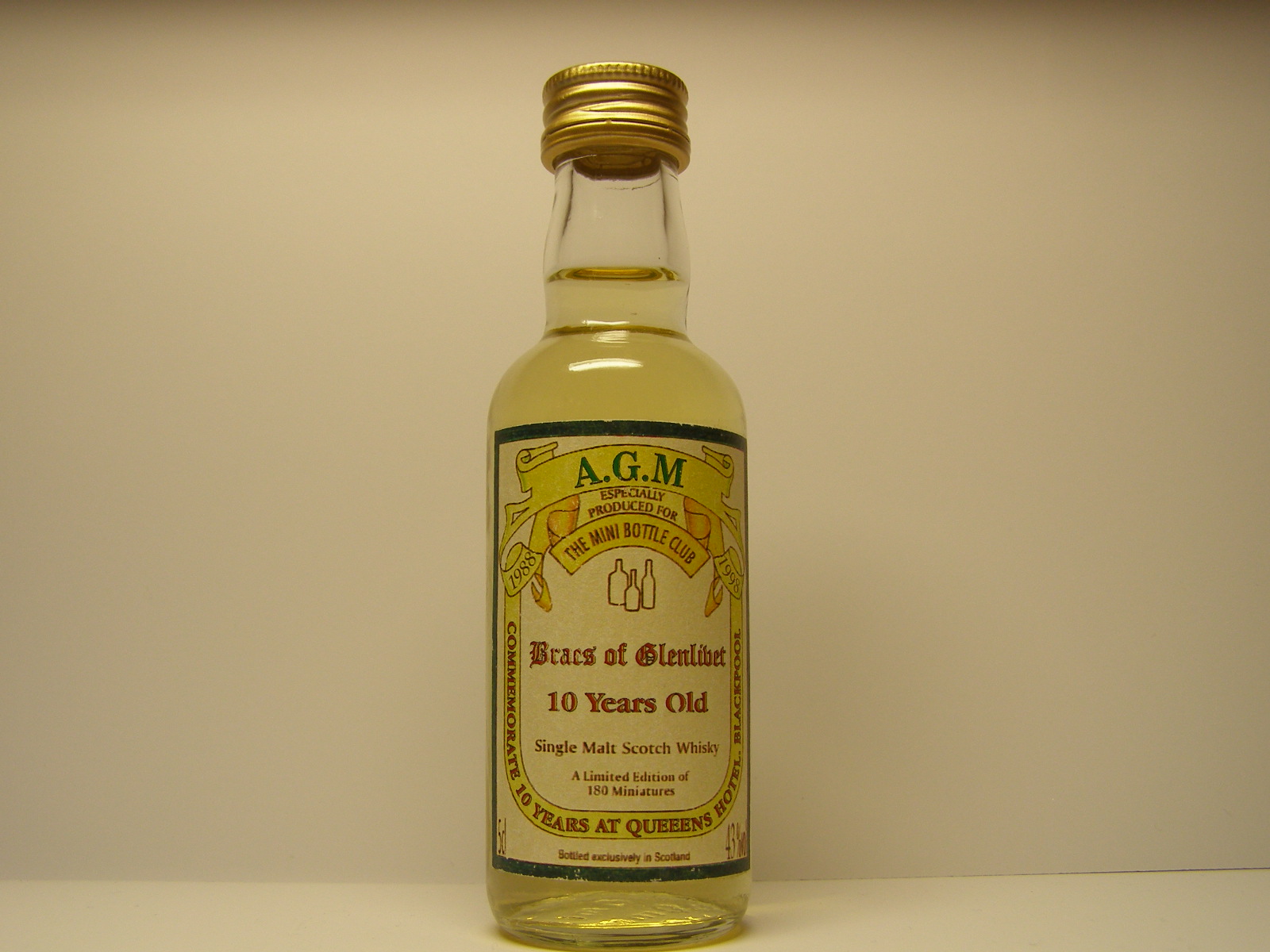 A.G.M. SMSW 10yo Mini Bottle Club 5cl 43%vol