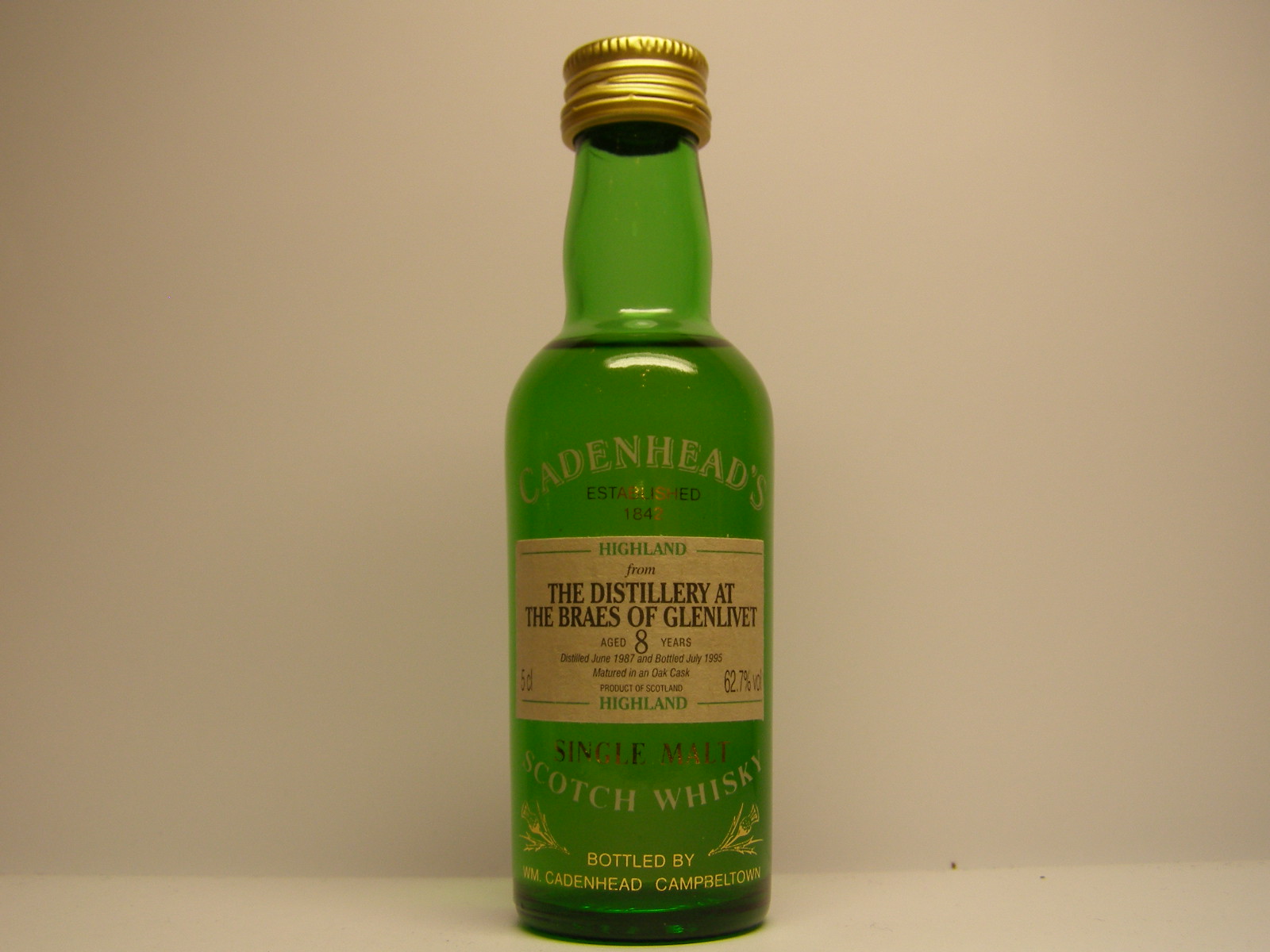 HSMSW 8yo 1987-1995 "Cadenhead´s" 5cl 62,7%vol