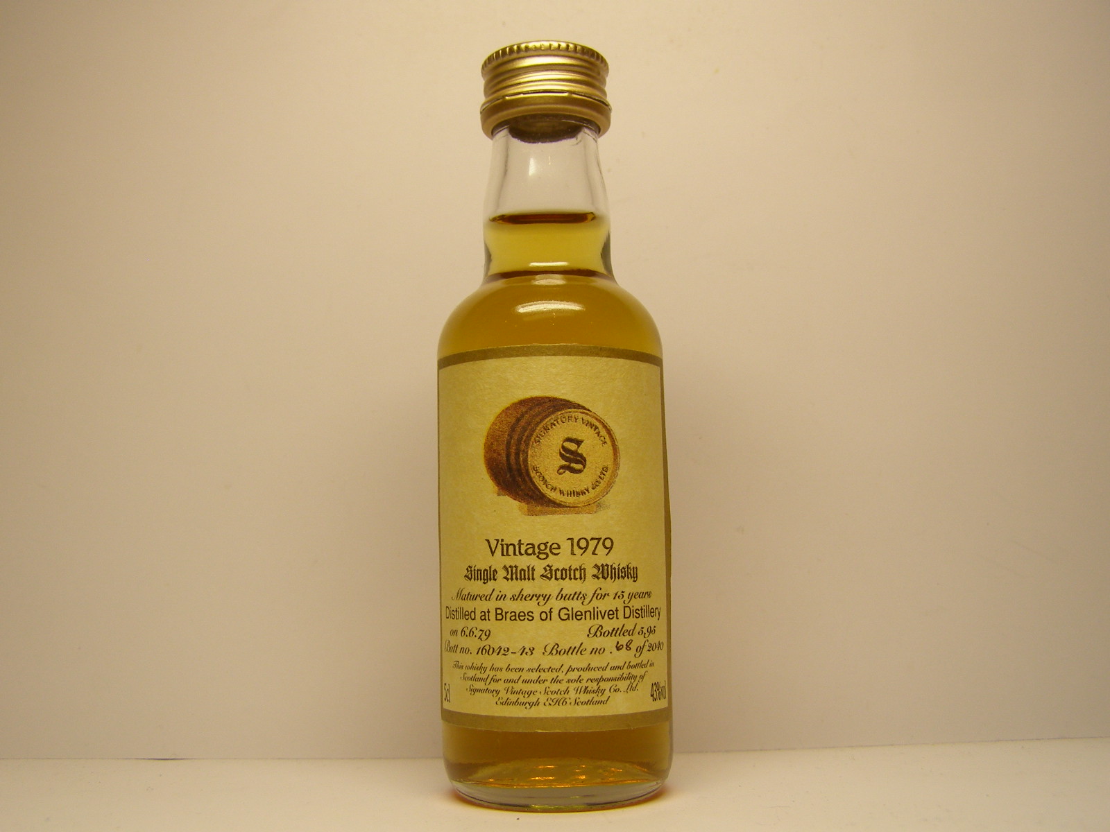 SMSW 15yo 1979-1995 "Signatory" 5cl 43%vol