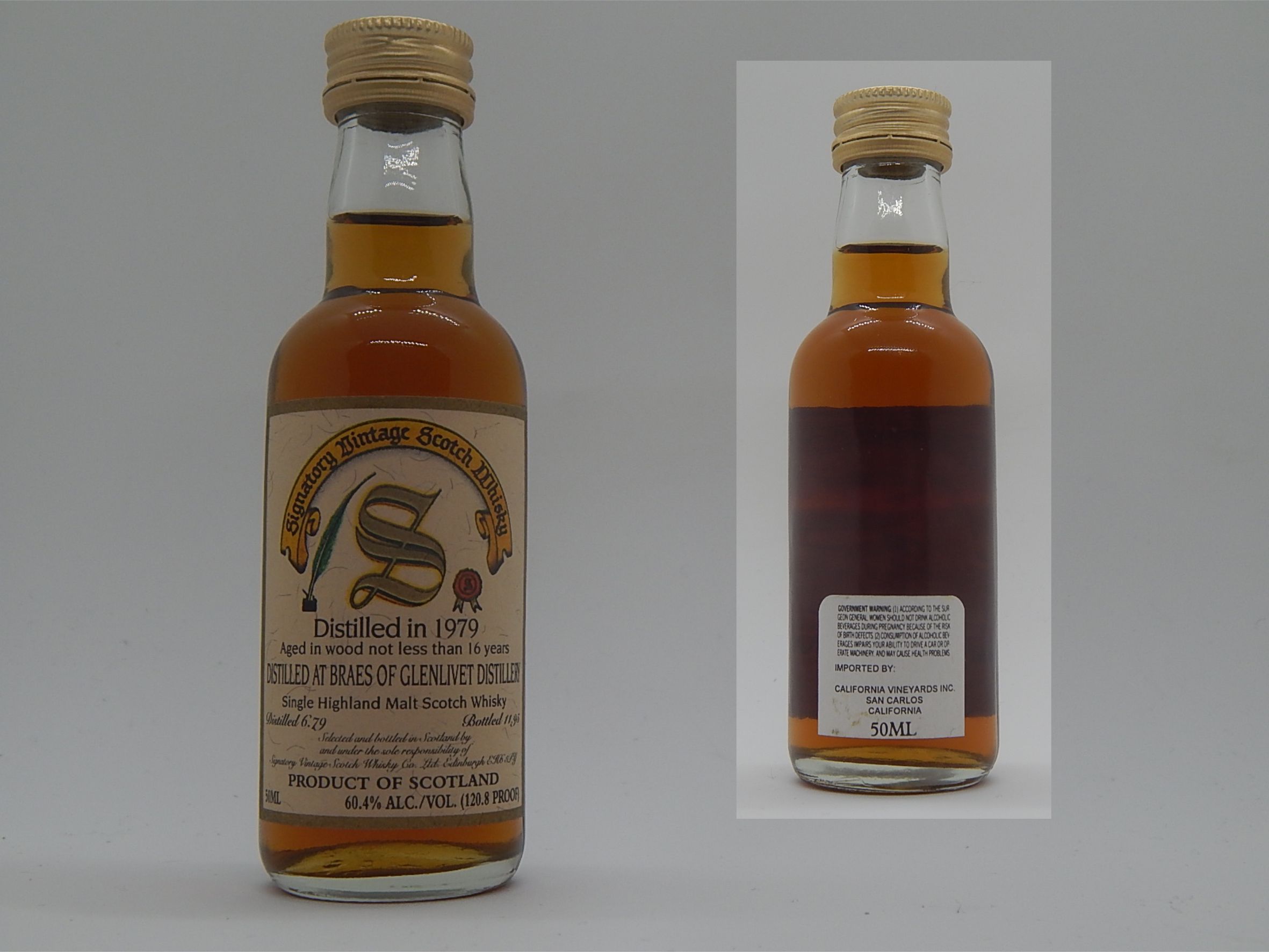 SHMSW 16yo 1979-1994 "Signatory" 50ML 60,4%ALC./VOL. "USA"