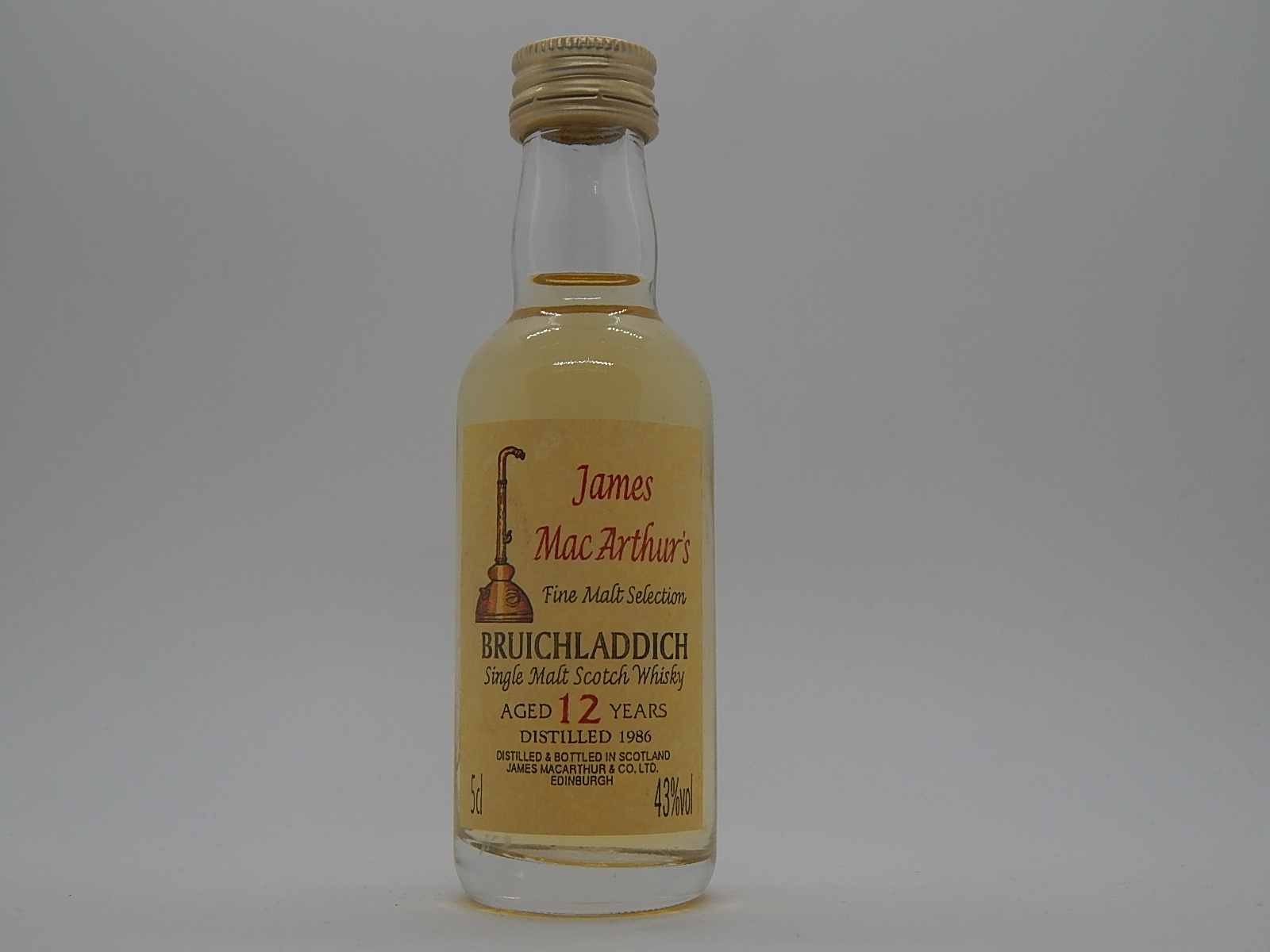 SMSW 12yo 1986 "James MacArthur´s" 5cl 43%vol