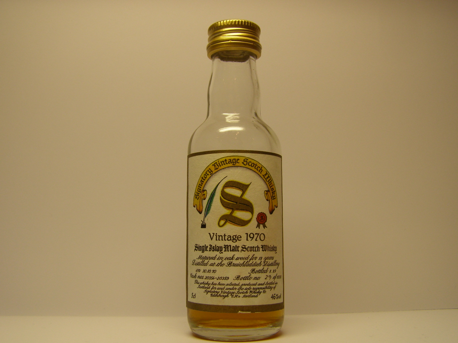 SIMSW 18yo 1970-1989 "Signatory" 5cl 46%vol