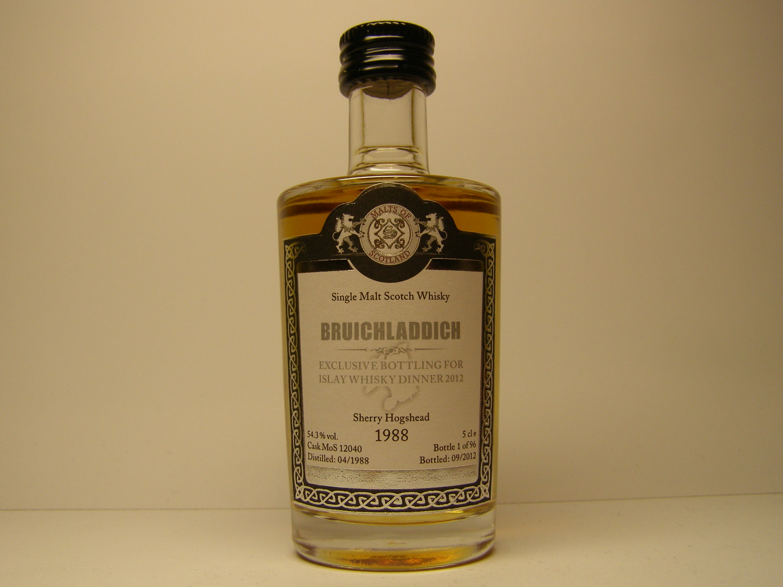 SMSW 24yo 1988-2012 "Malts of Scotland" 5cle 54,3%vol.