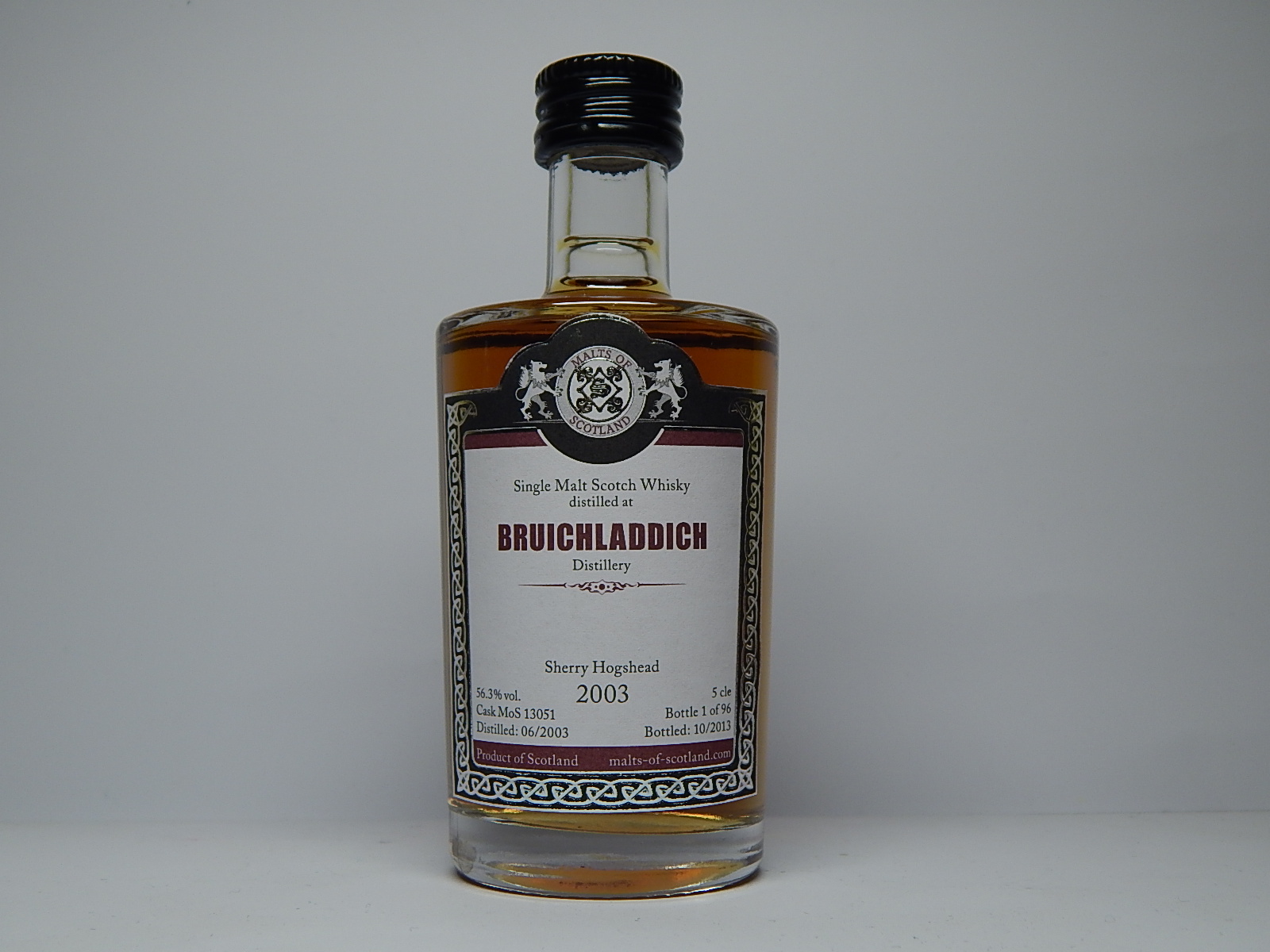 SMSW 10yo 2003-2013 "Malts of Scotland" 5cle 56,3%vol.